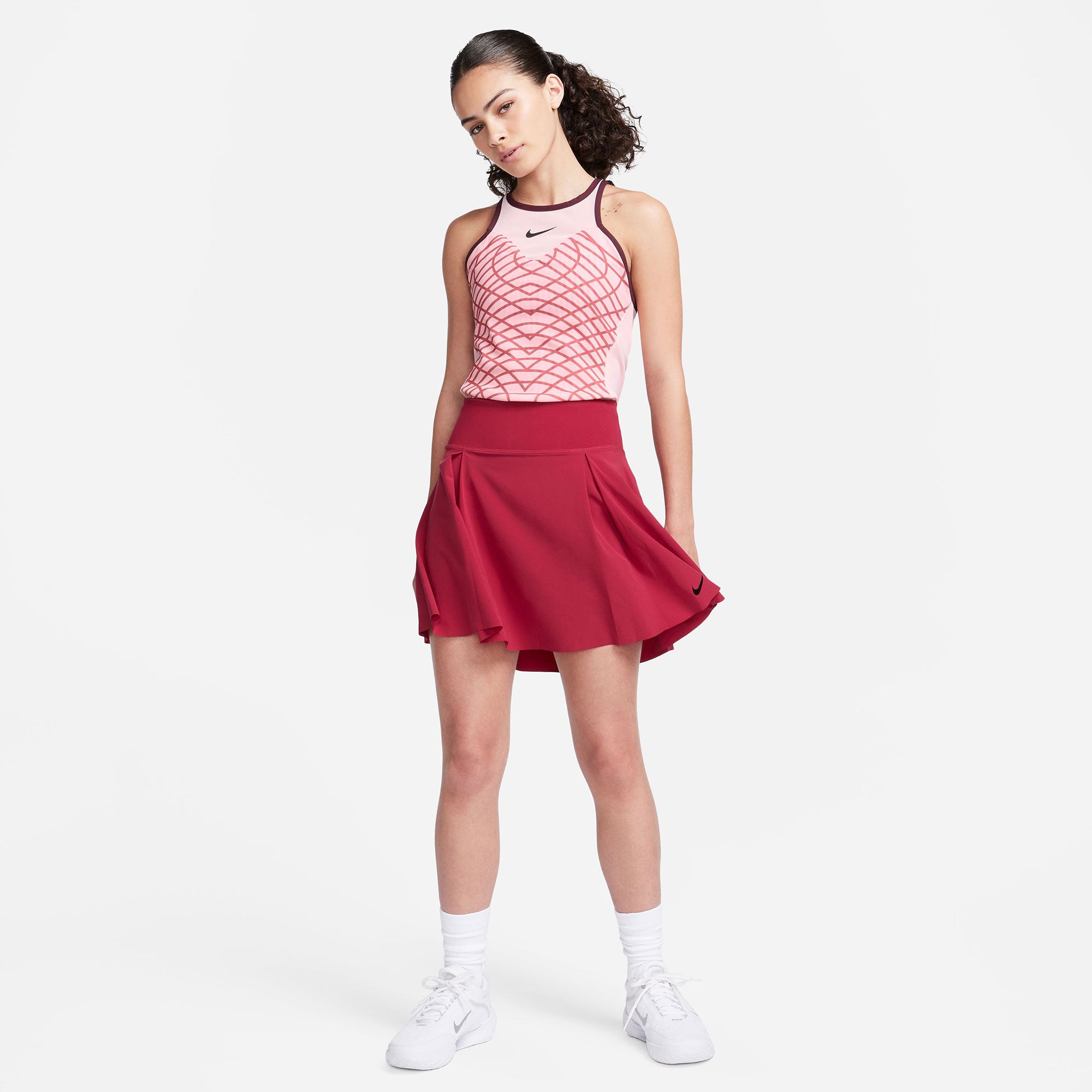 NikeCourt Dri-FIT Advantage Women's Regular Tennis Skirt Red (7)