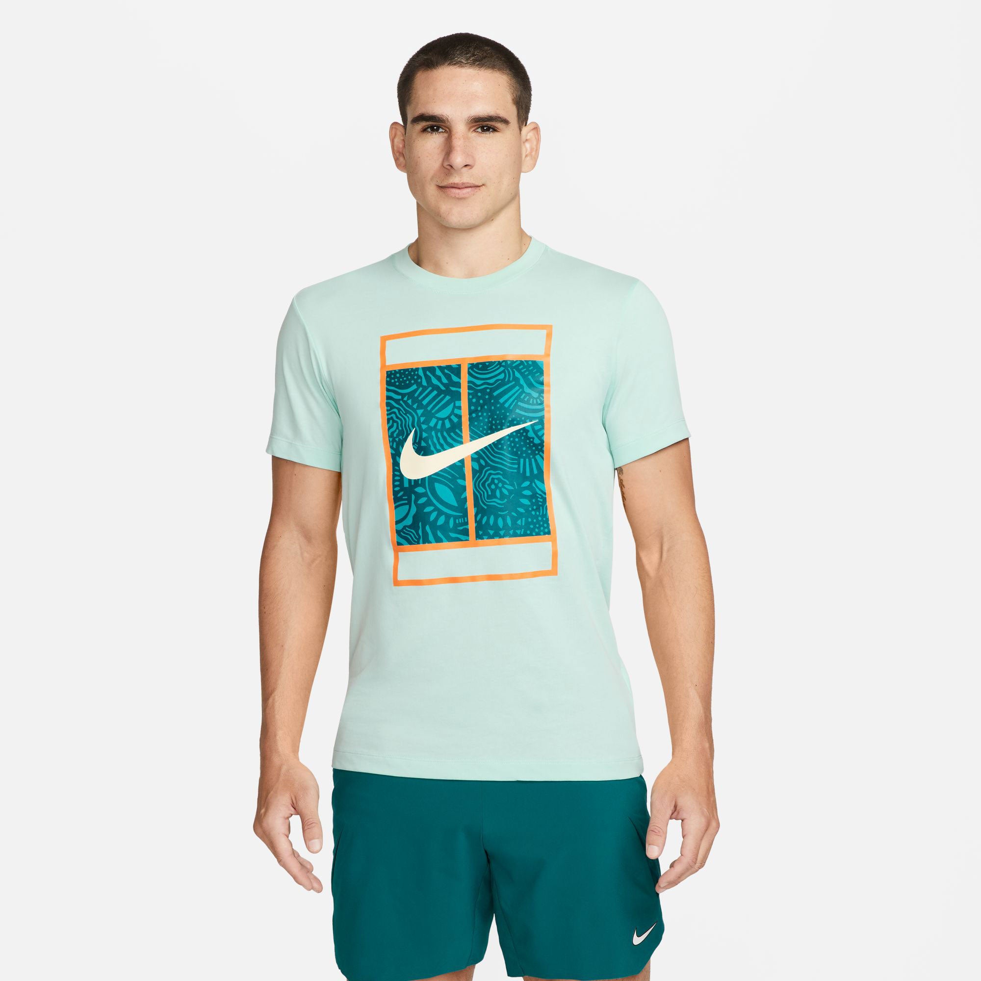 Nikecourt Dri-Fit Court Men'S Tennis T-Shirt Green - Tennis Only