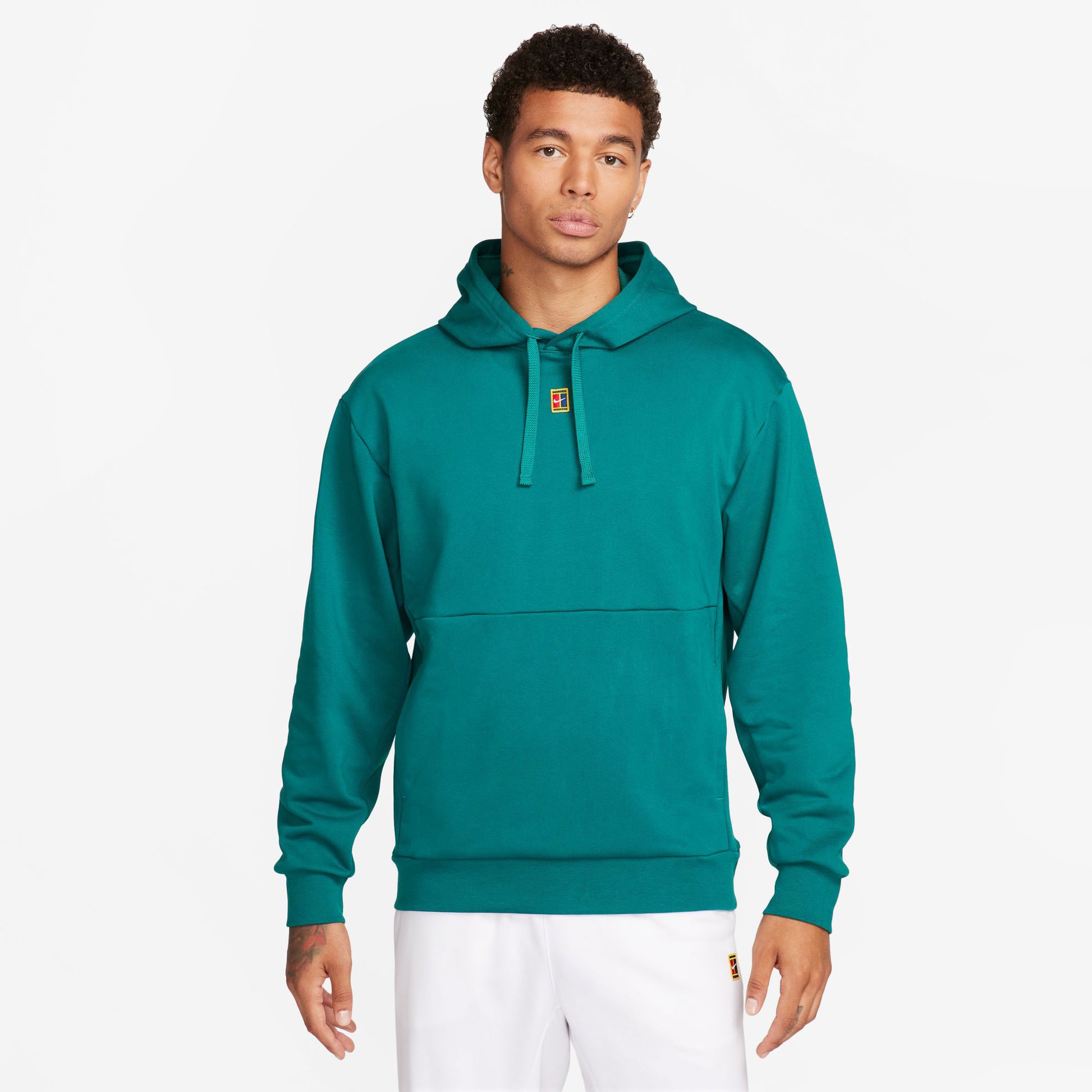 NikeCourt Dri-FIT Heritage Men's Fleece Tennis Hoodie Green (1)