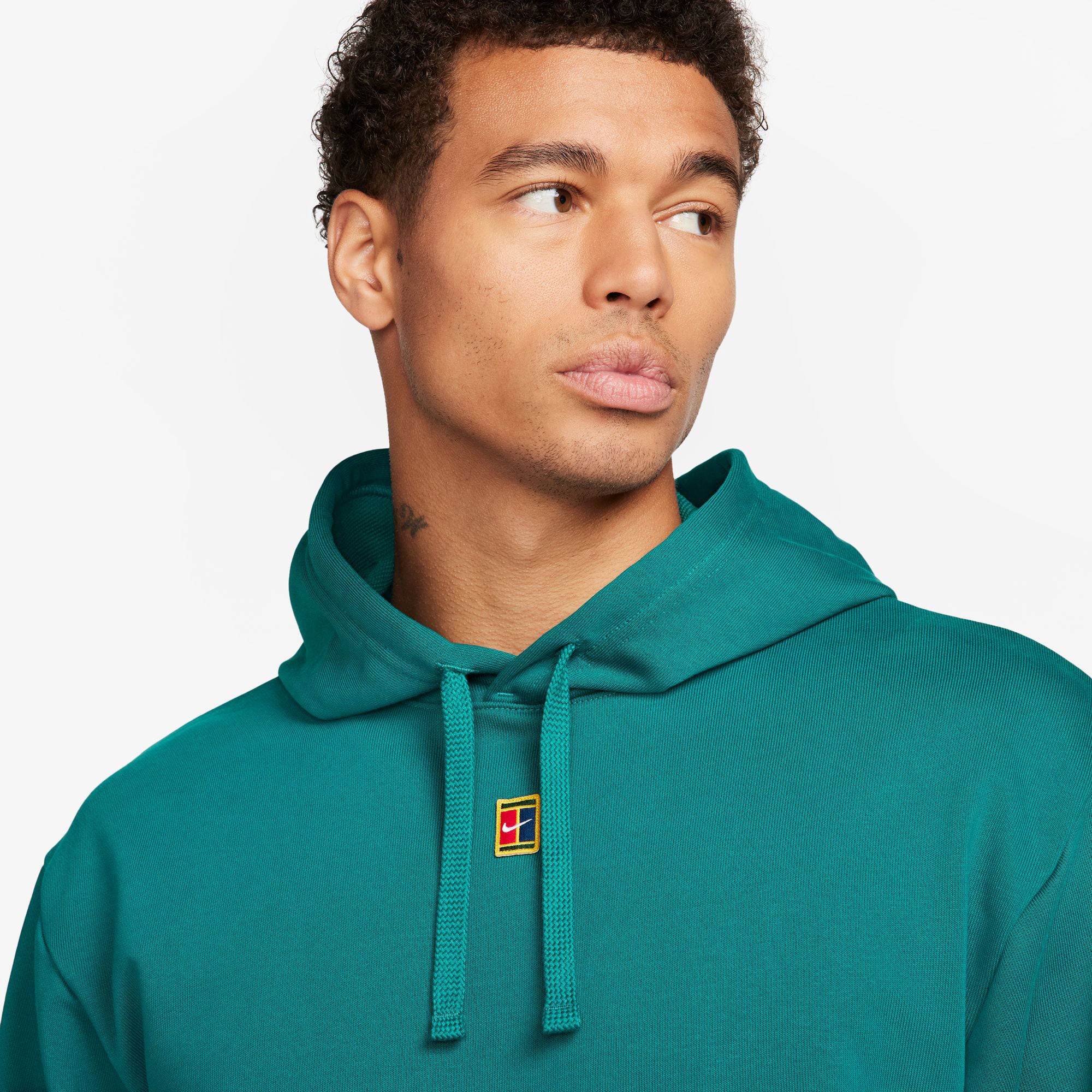 NikeCourt Dri-FIT Heritage Men's Fleece Tennis Hoodie Green (3)