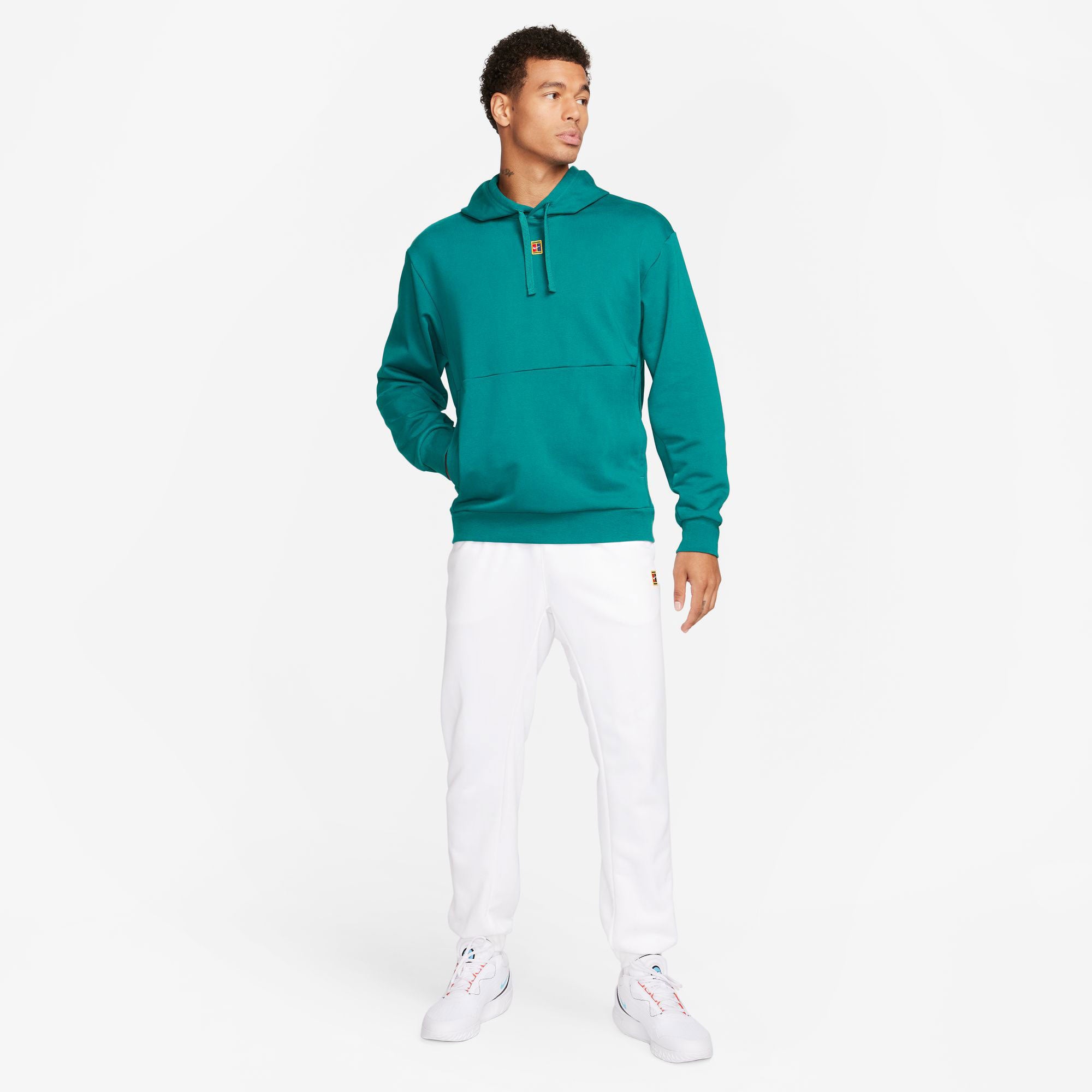 NikeCourt Dri-FIT Heritage Men's Fleece Tennis Hoodie Green (6)