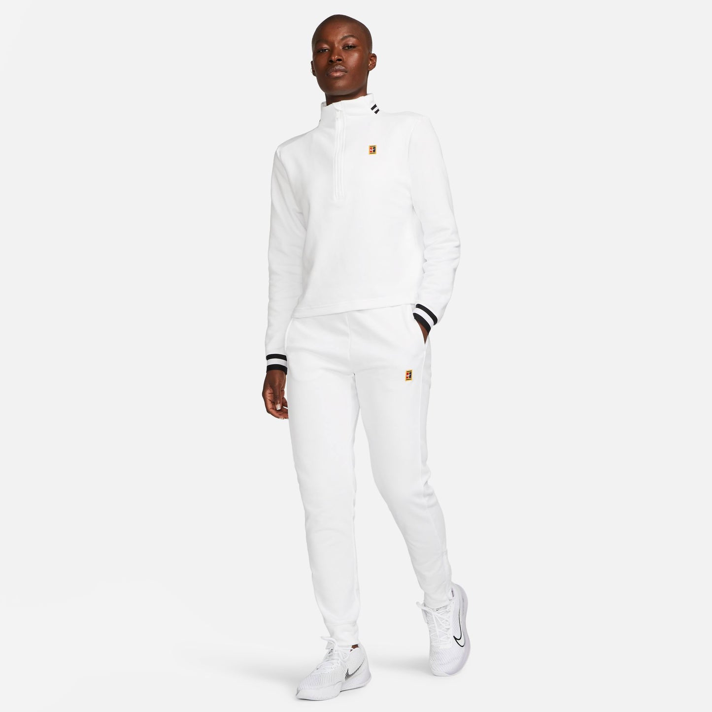 NikeCourt Dri-FIT Heritage Women's Fleece Tennis Pants White (5)