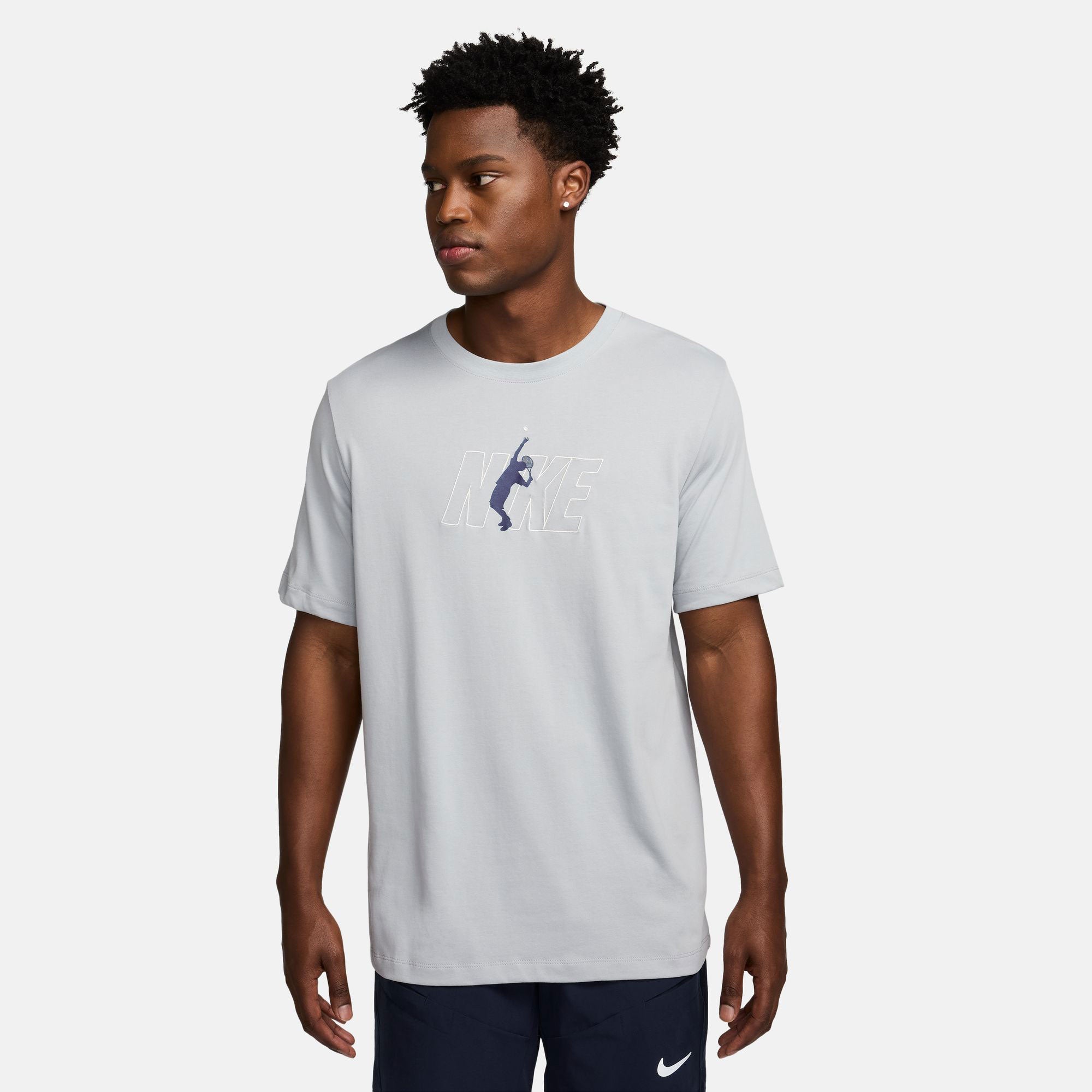 NikeCourt Dri-FIT Men's Tennis T-Shirt - Grey (1)