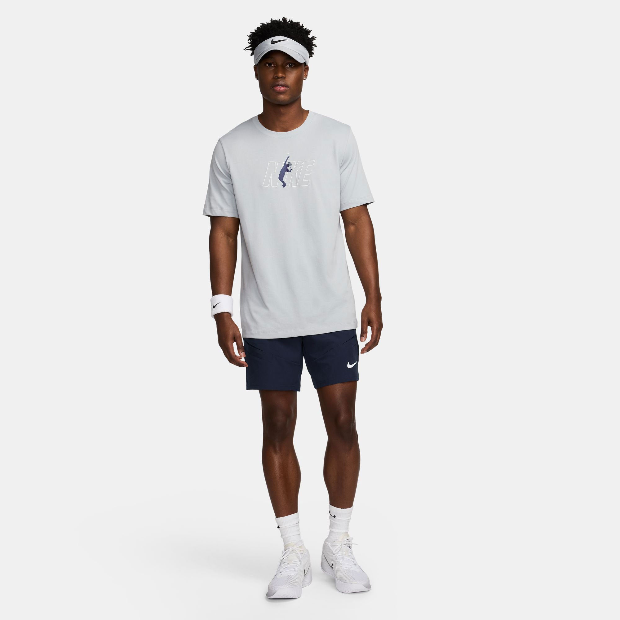 NikeCourt Dri-FIT Men's Tennis T-Shirt - Grey (5)
