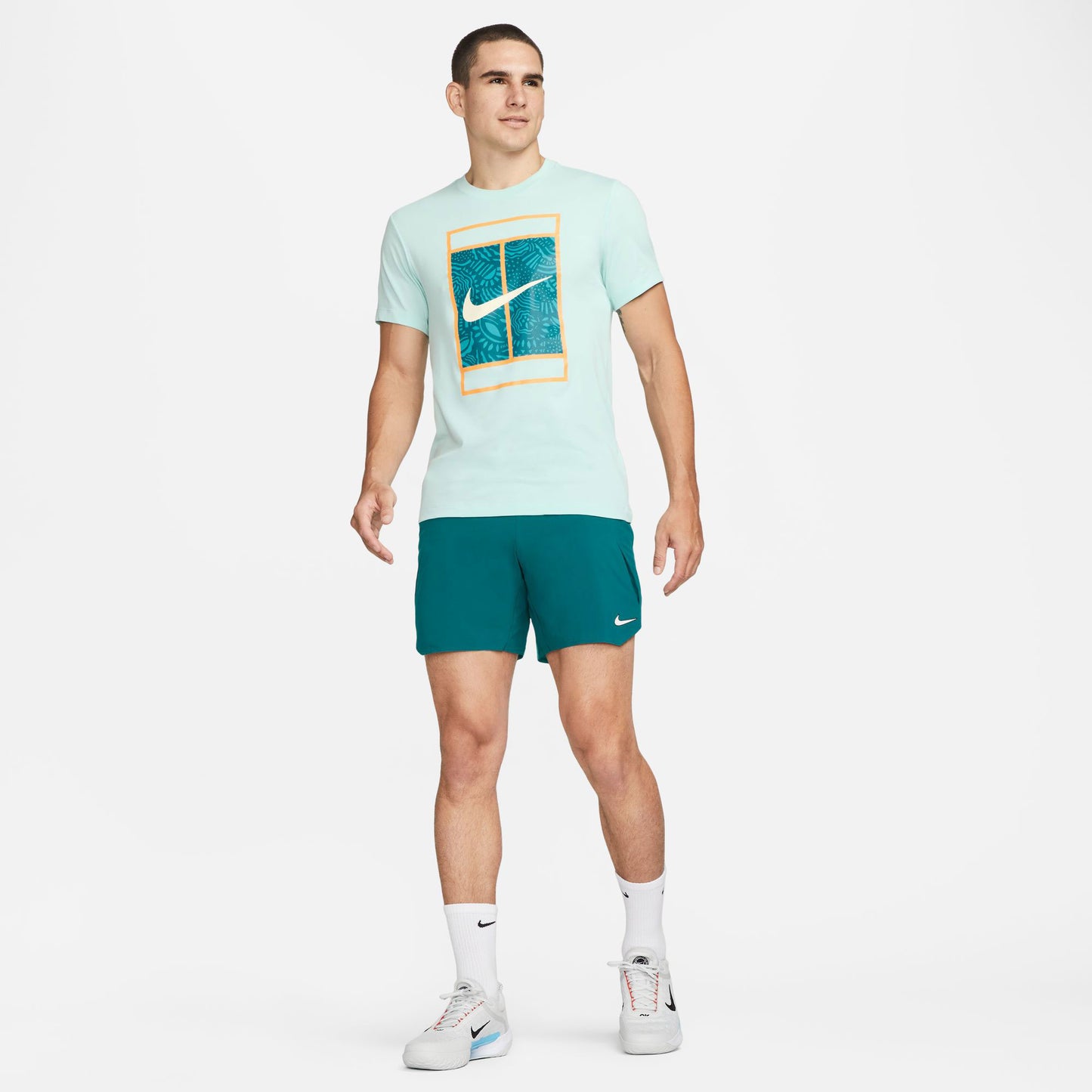 NikeCourt Dri-FIT Slam New York Men's Tennis Shorts Green (7)