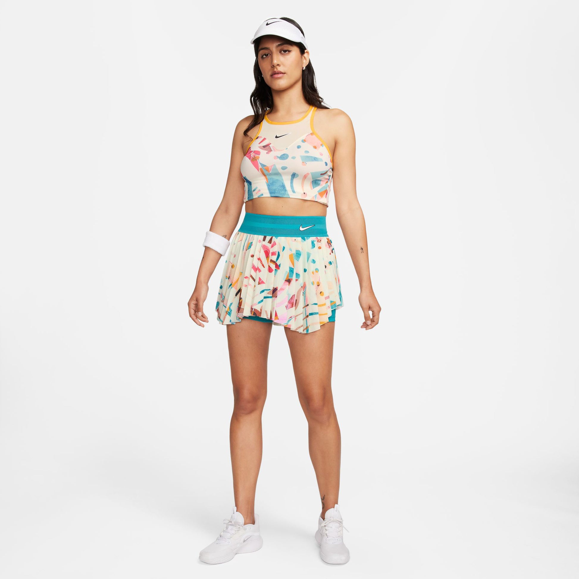 NikeCourt Dri-FIT Slam New York Women's Printed Tennis Skirt White (5)
