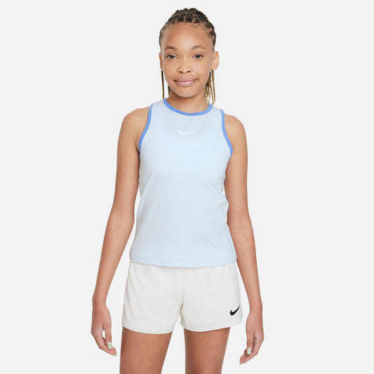 NikeCourt Dri-FIT Victory Girls' Tennis Tank Blue (1)