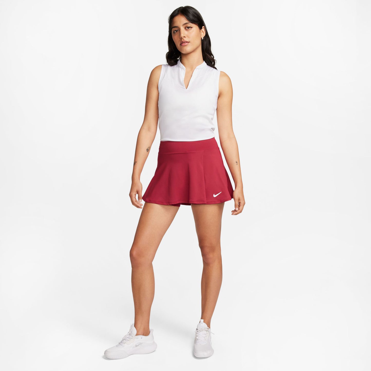 NikeCourt Dri-FIT Victory Women's Flouncy Tennis Skirt Red (6)