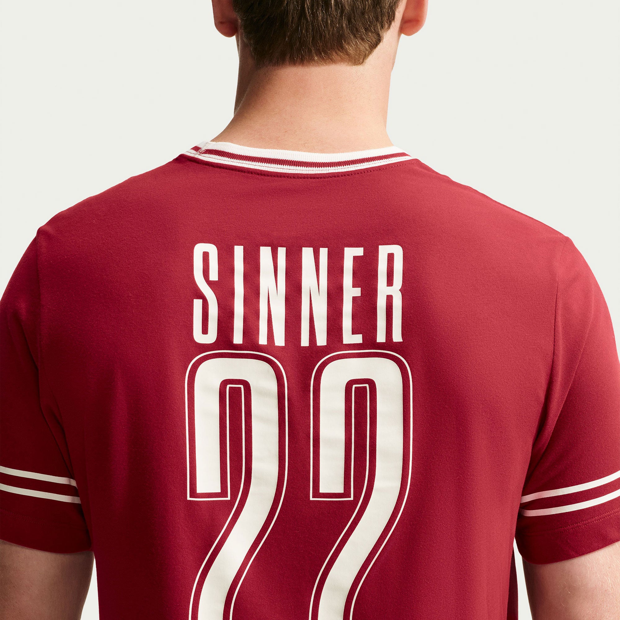 NikeCourt Forza Jannik Sinner Men's Dri-FIT Cotton Tennis T-Shirt - Red (2)
