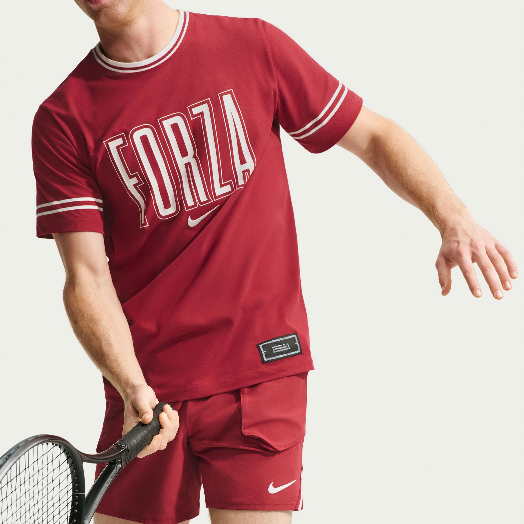 NikeCourt Forza Jannik Sinner Men's Dri-FIT Cotton Tennis T-Shirt - Red (3)