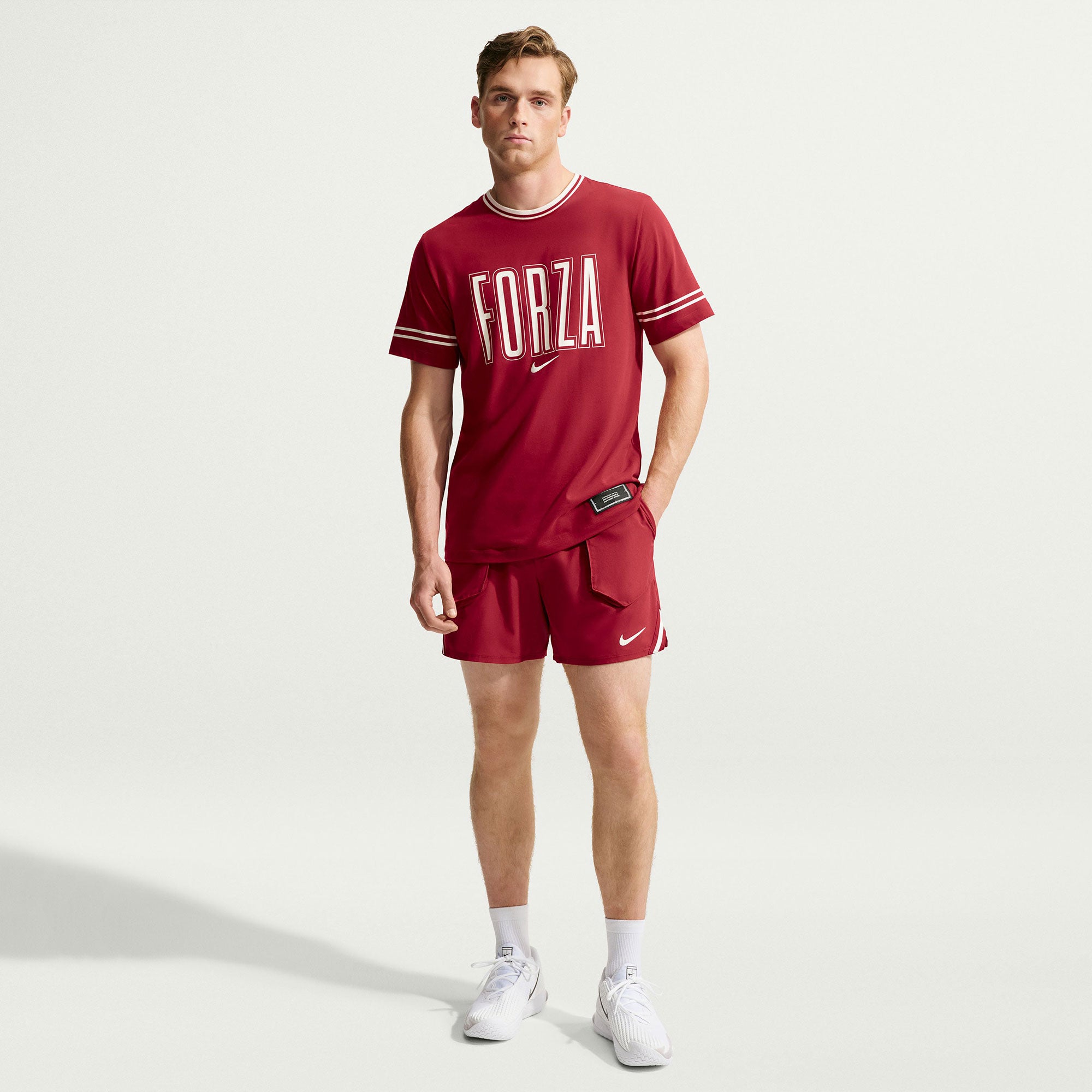 NikeCourt Forza Jannik Sinner Men's Dri-FIT Cotton Tennis T-Shirt - Red (4)