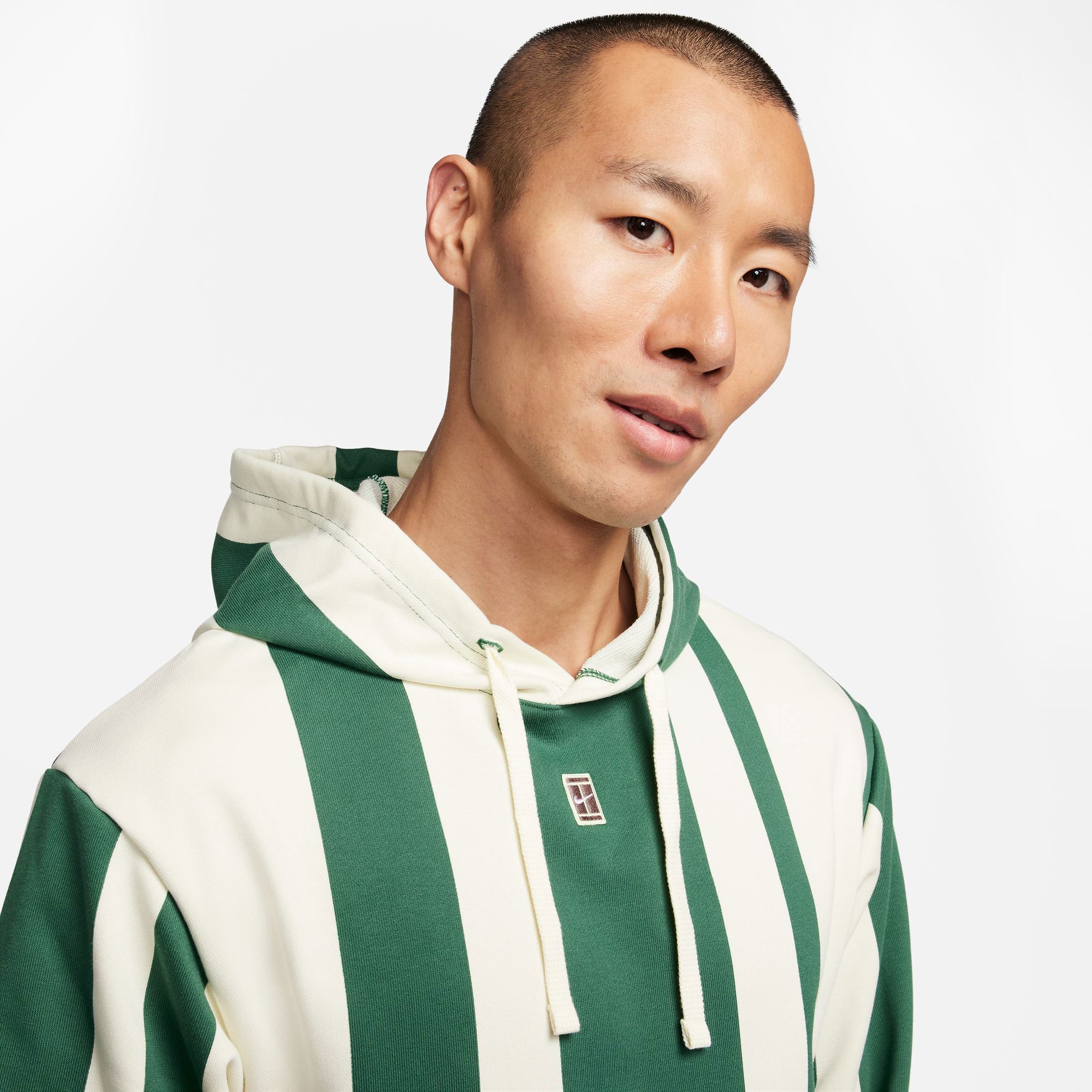 NikeCourt Heritage Men's Dri-FIT Fleece Printed Tennis Hoodie - Green (3)