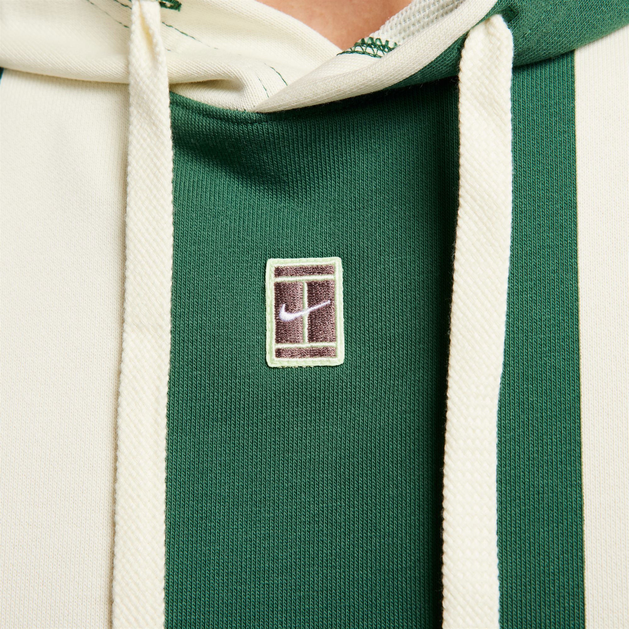 NikeCourt Heritage Men's Dri-FIT Fleece Printed Tennis Hoodie - Green (4)