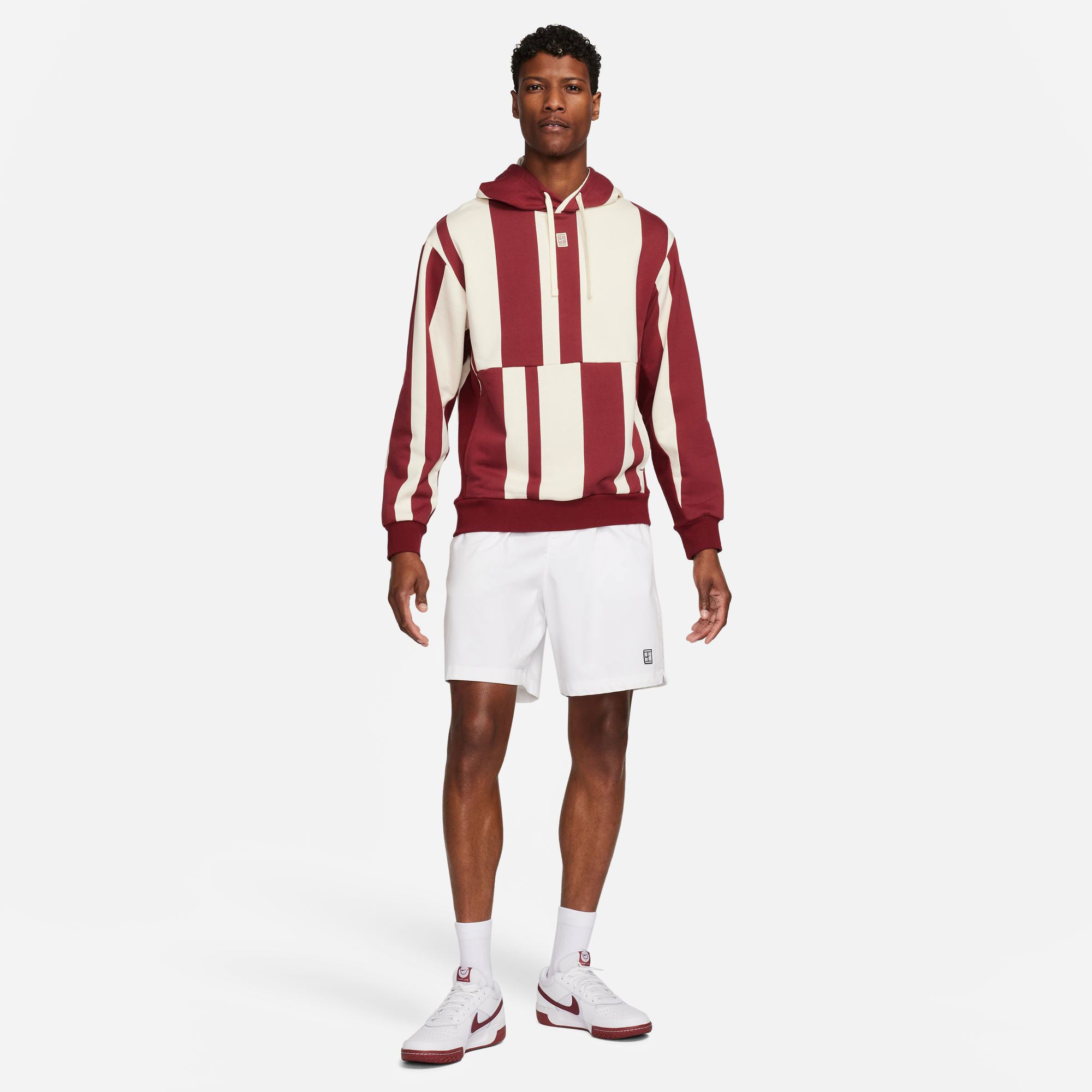 NikeCourt Heritage Men's Dri-FIT Fleece Printed Tennis Hoodie - Red (6)