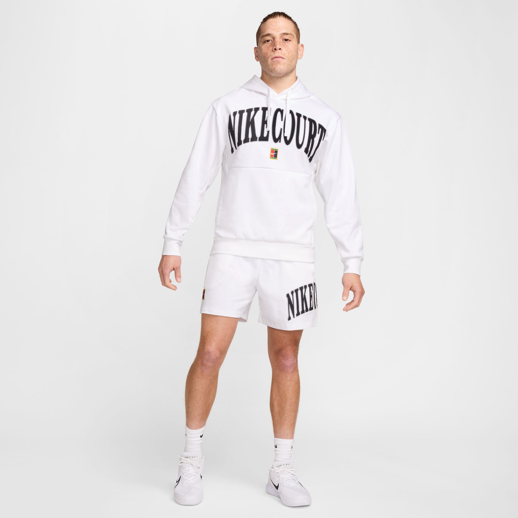 NikeCourt Heritage Men's Dri-FIT Fleece Tennis Hoodie - White (7)