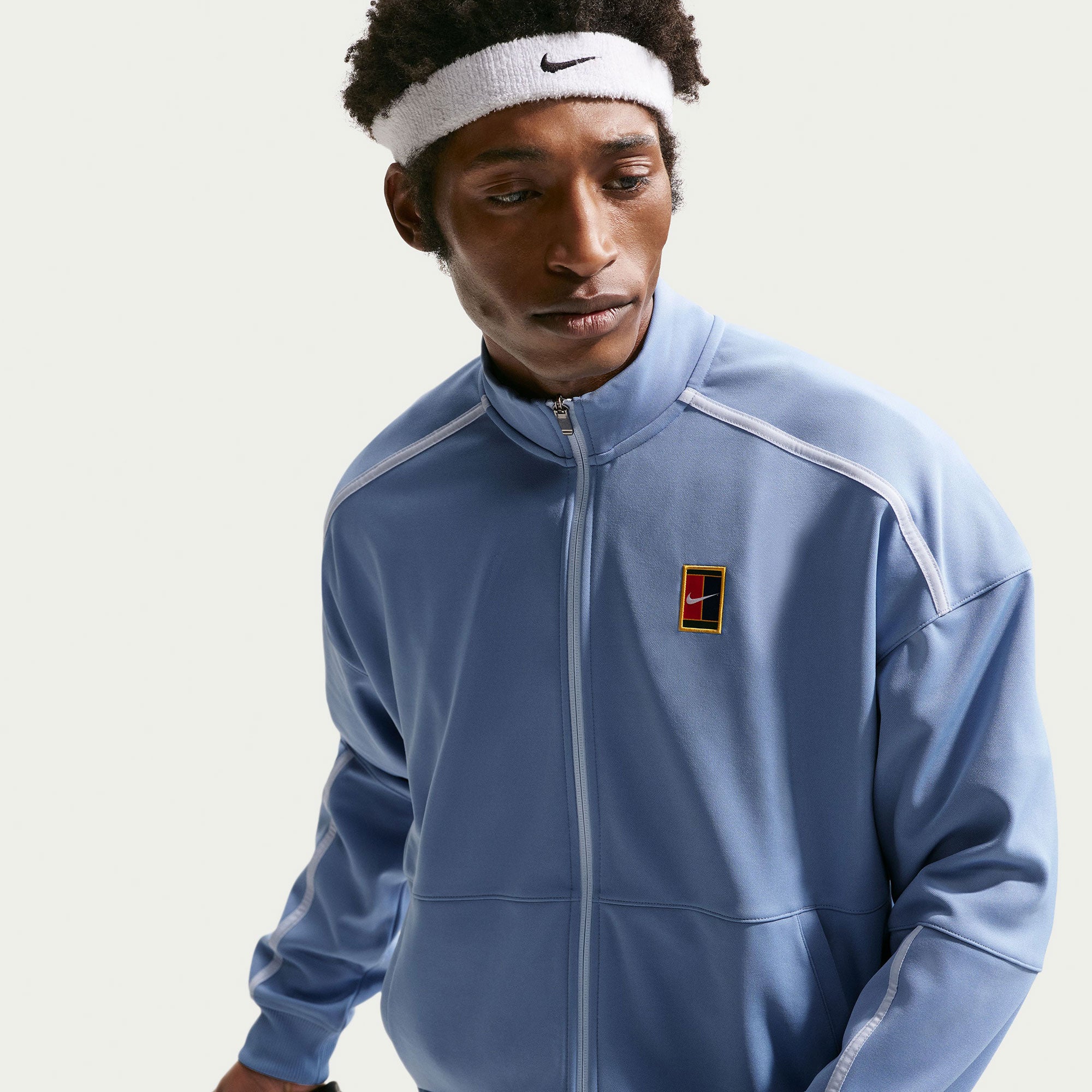 NikeCourt Heritage Men's Dri-FIT Tennis Jacket - Blue (1)