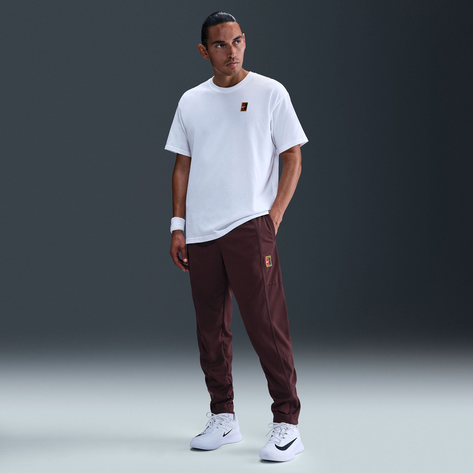 NikeCourt Heritage Men's Dri-FIT Tennis Pants - Red (1)