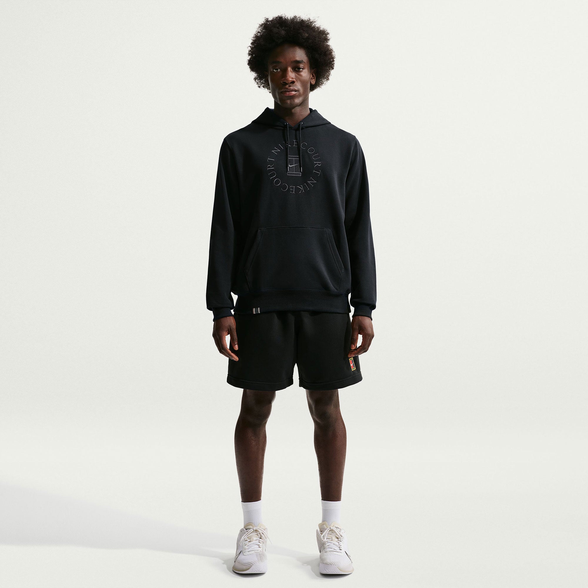 NikeCourt Heritage Men's Fleece Tennis Hoodie - Black (4)