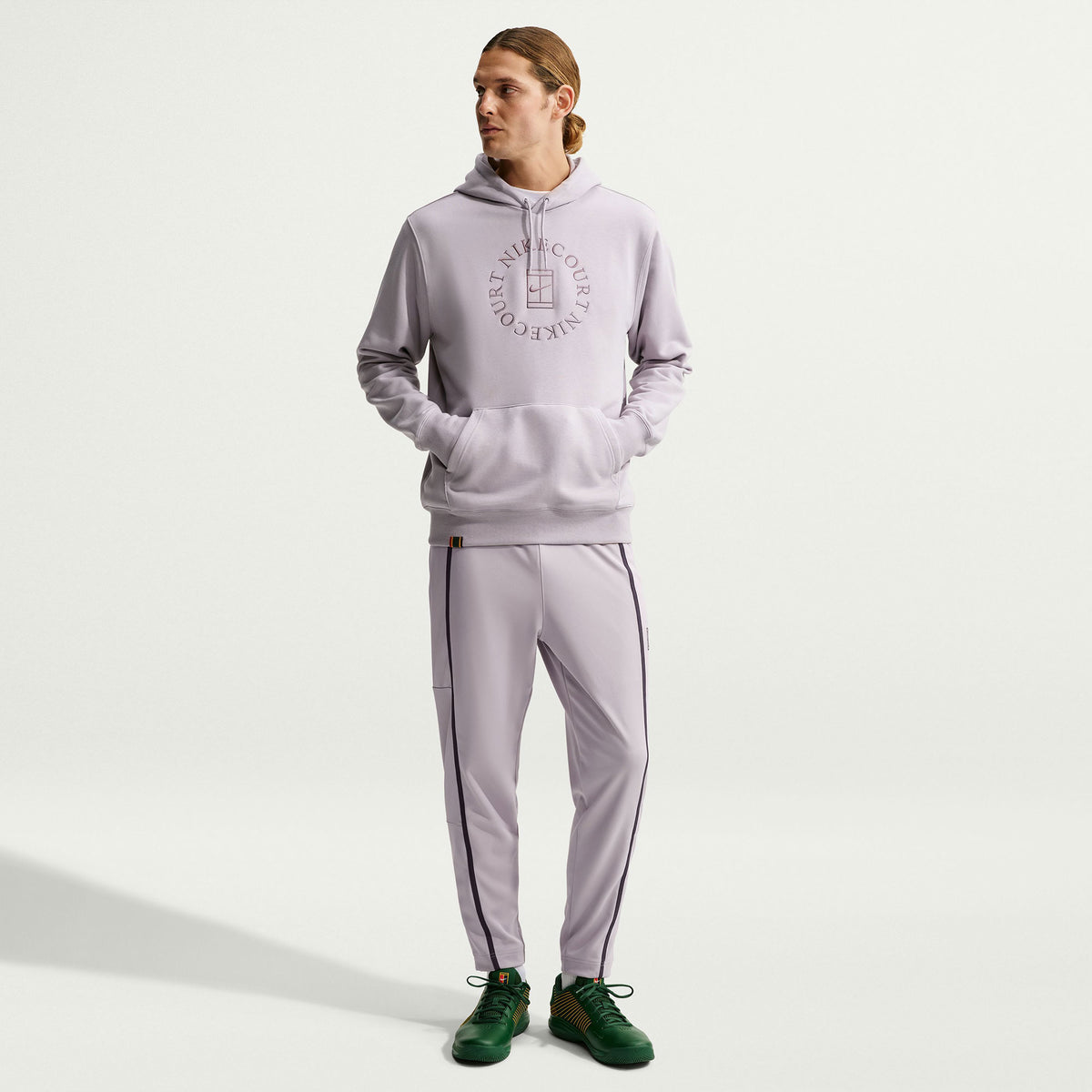 NikeCourt Heritage Men's Fleece Tennis Hoodie - Grey (4)