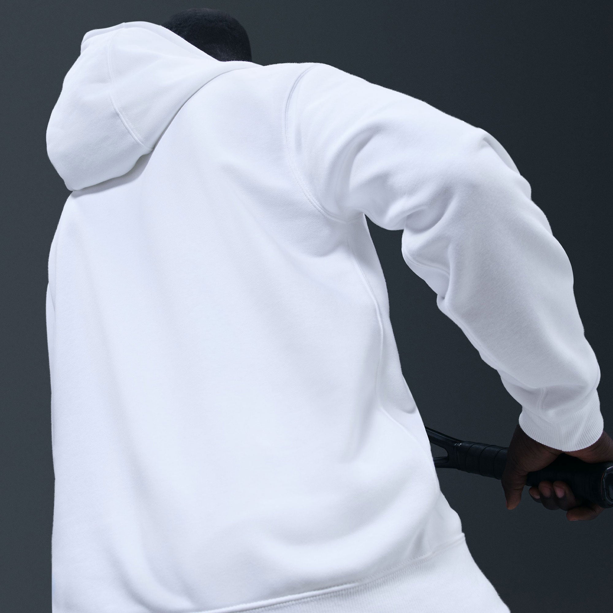 NikeCourt Heritage Men's Fleece Tennis Hoodie - White (2)