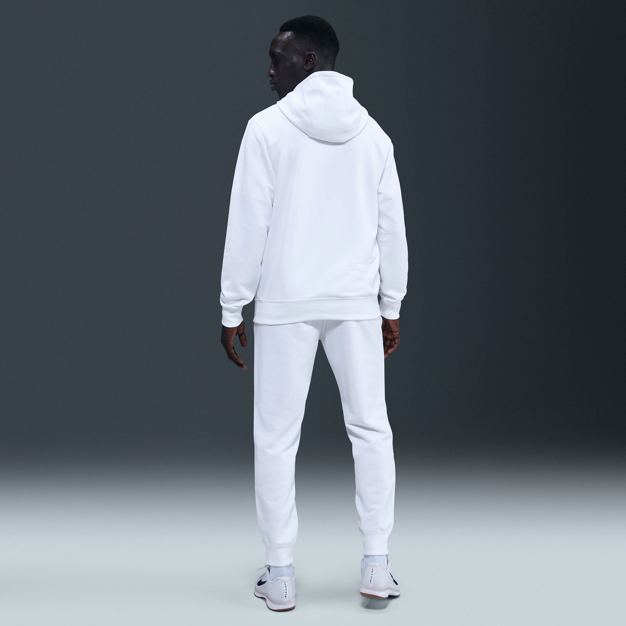 NikeCourt Heritage Men's Fleece Tennis Hoodie - White (5)
