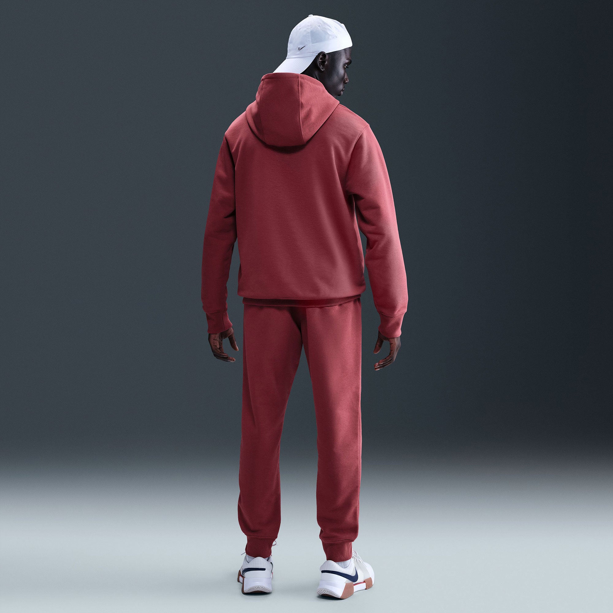 NikeCourt Heritage Men's Fleece Tennis Hoodie - Red (5)