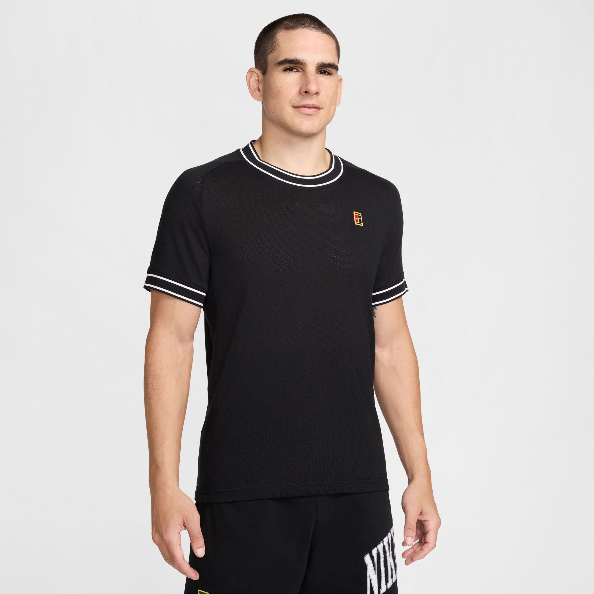 NikeCourt Heritage Mens Tennis Shirt - Black (1)
