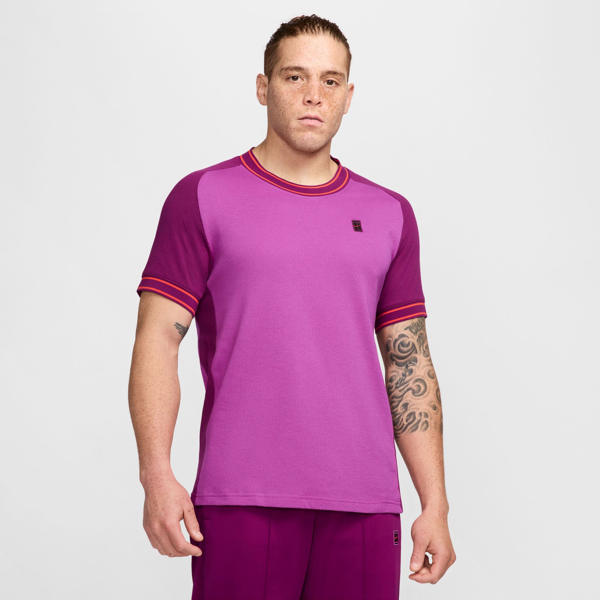 NikeCourt Heritage Mens Tennis Shirt - Purple (1)