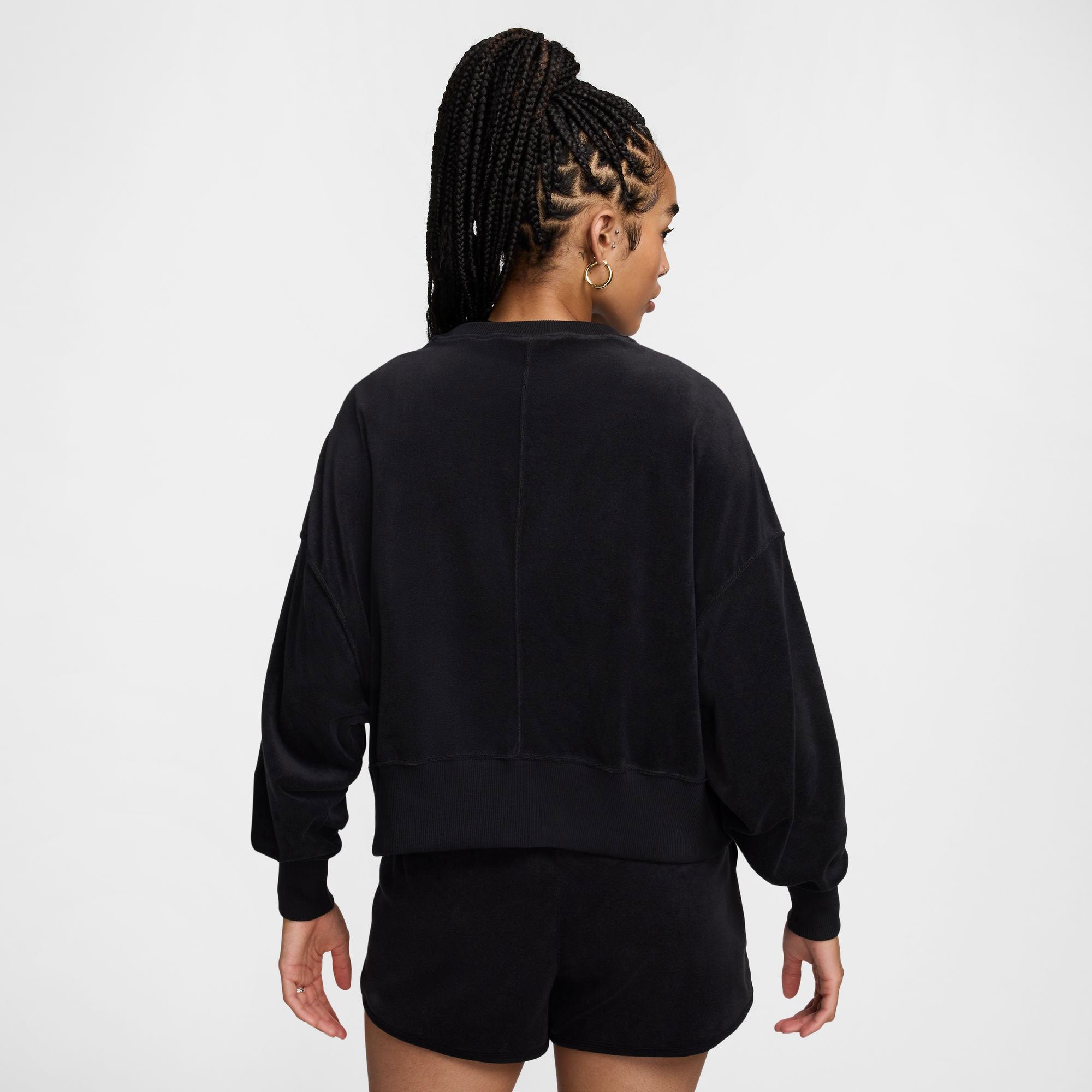 NikeCourt Heritage Women s Oversized Graphic Tennis Sweater Black Tennis Only
