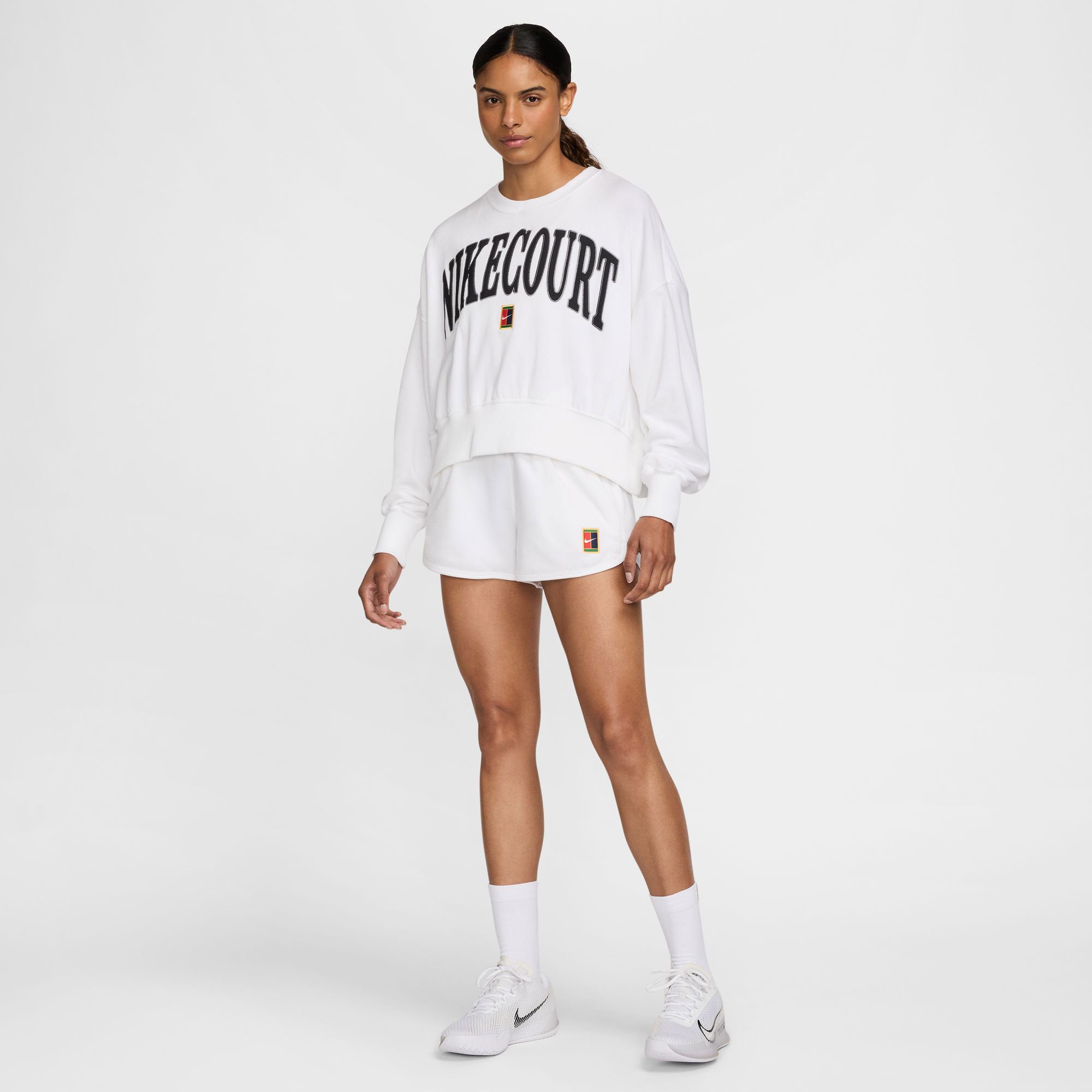 NikeCourt Heritage Women's Oversized Graphic Tennis Sweater - White (5)