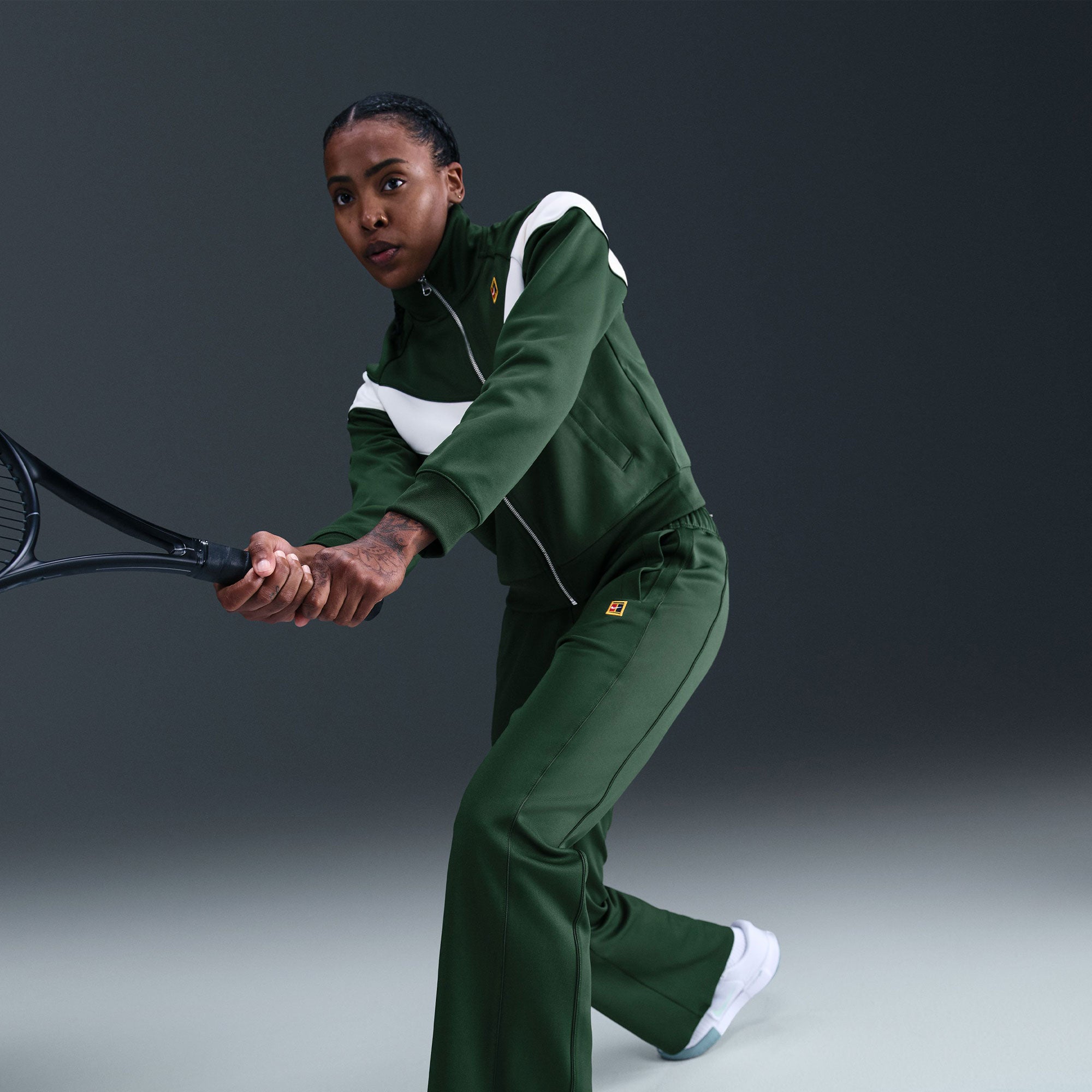 NikeCourt Heritage Women's Poly Knit Tennis Pants - Green (5)