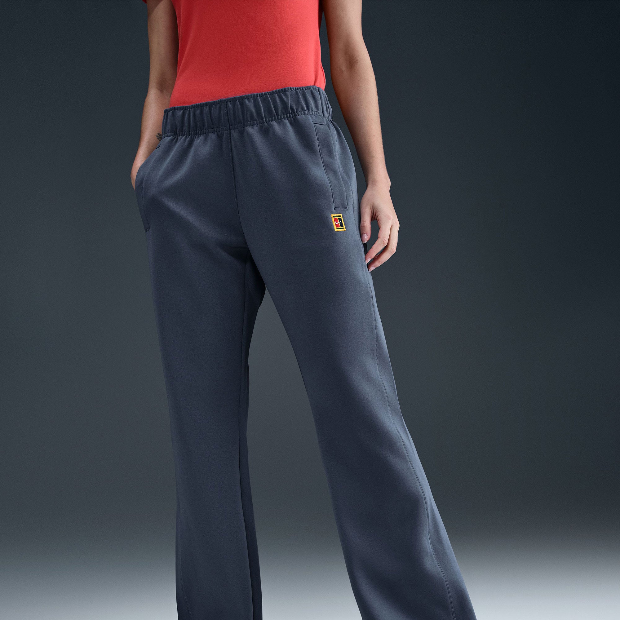 NikeCourt Heritage Women's Poly Knit Tennis Pants - Blue (3)