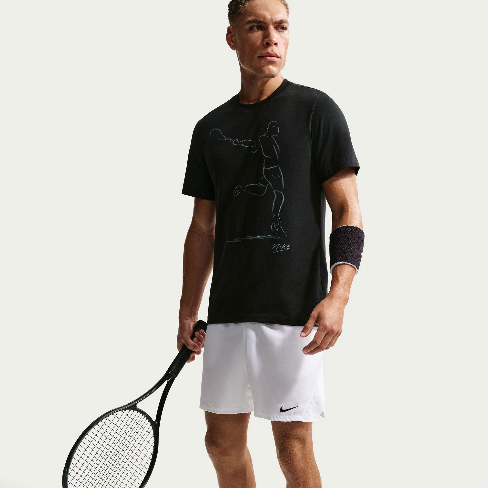NikeCourt Men's Dri-FT Tennis T-Shirt - Black (3)