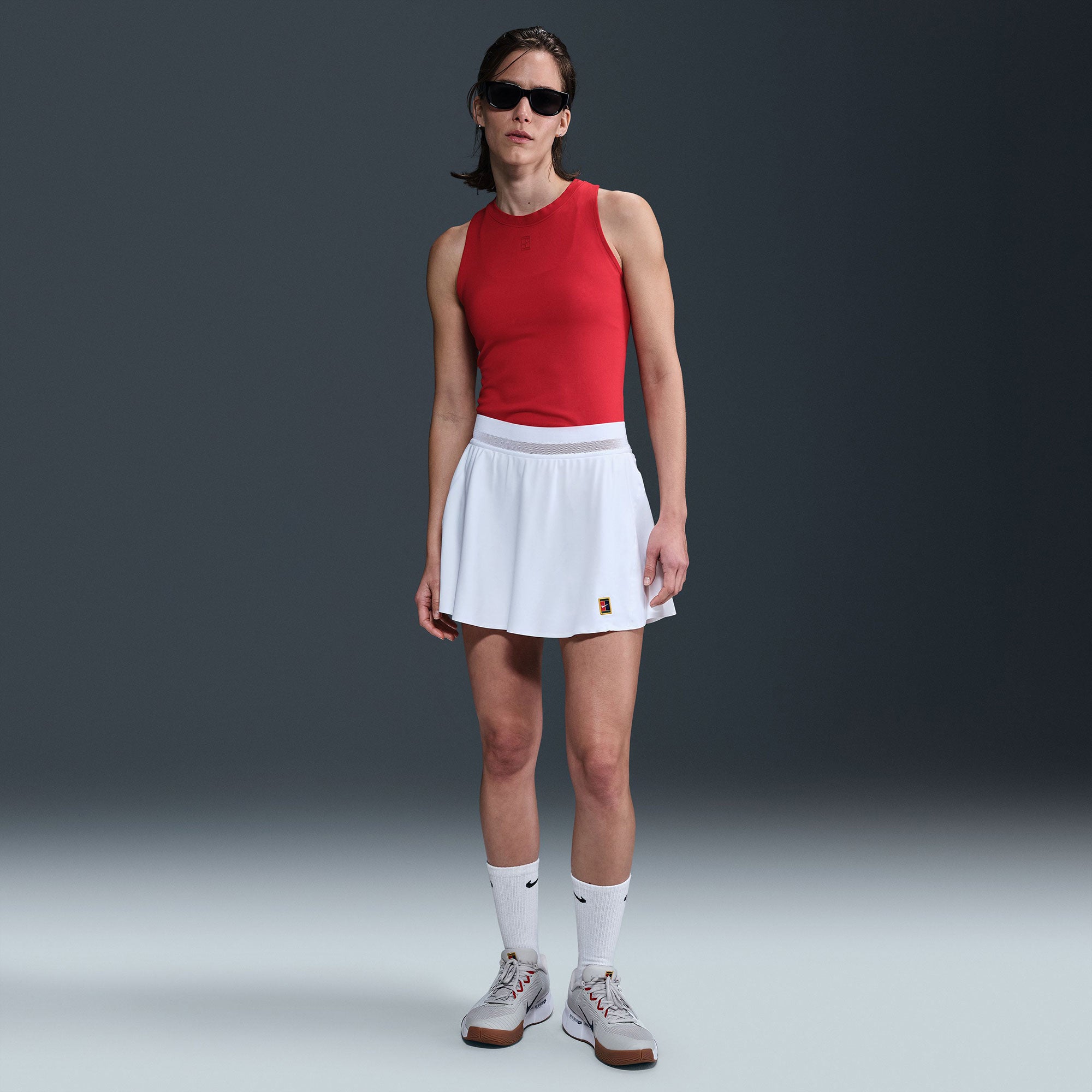 NikeCourt Slam London Women's Dri-FIT High-Waisted Tennis Skirt - White (1)
