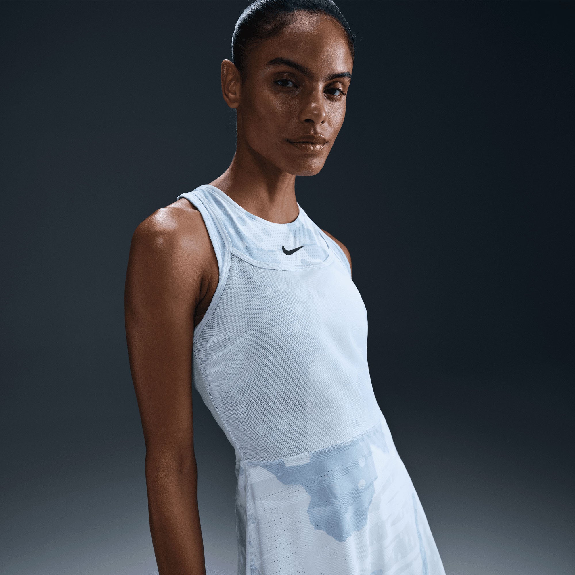 NikeCourt Slam Melbourne Women's Dri-FIT Printed Tennis Dress - White (3)