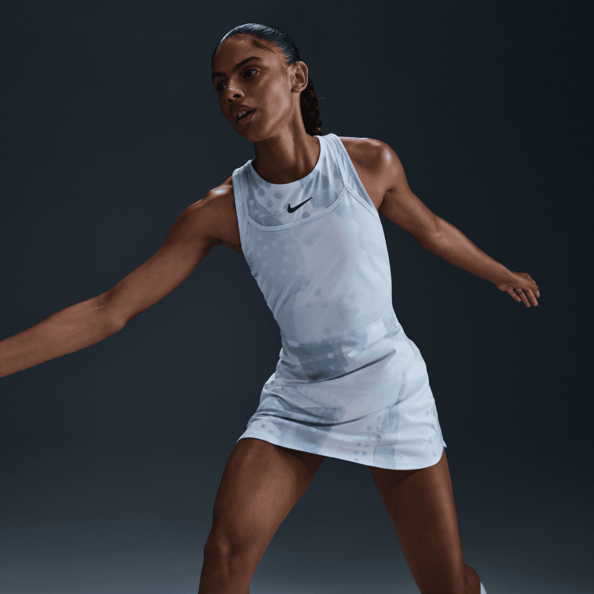 NikeCourt Slam Melbourne Women's Dri-FIT Printed Tennis Dress - White (5)