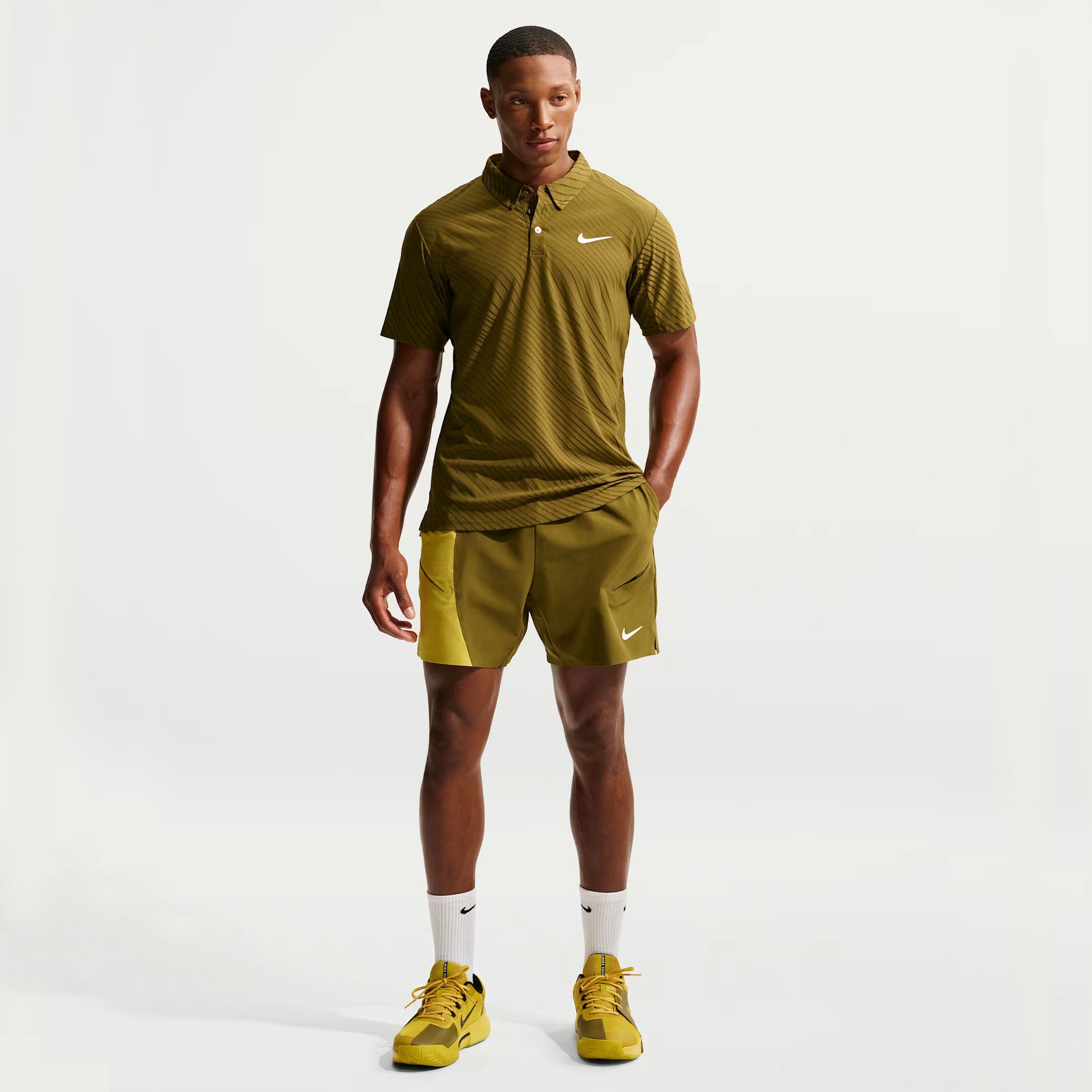 NikeCourt Slam Men's Dri-FIT 6-Inch Tennis Shorts - Green (1)