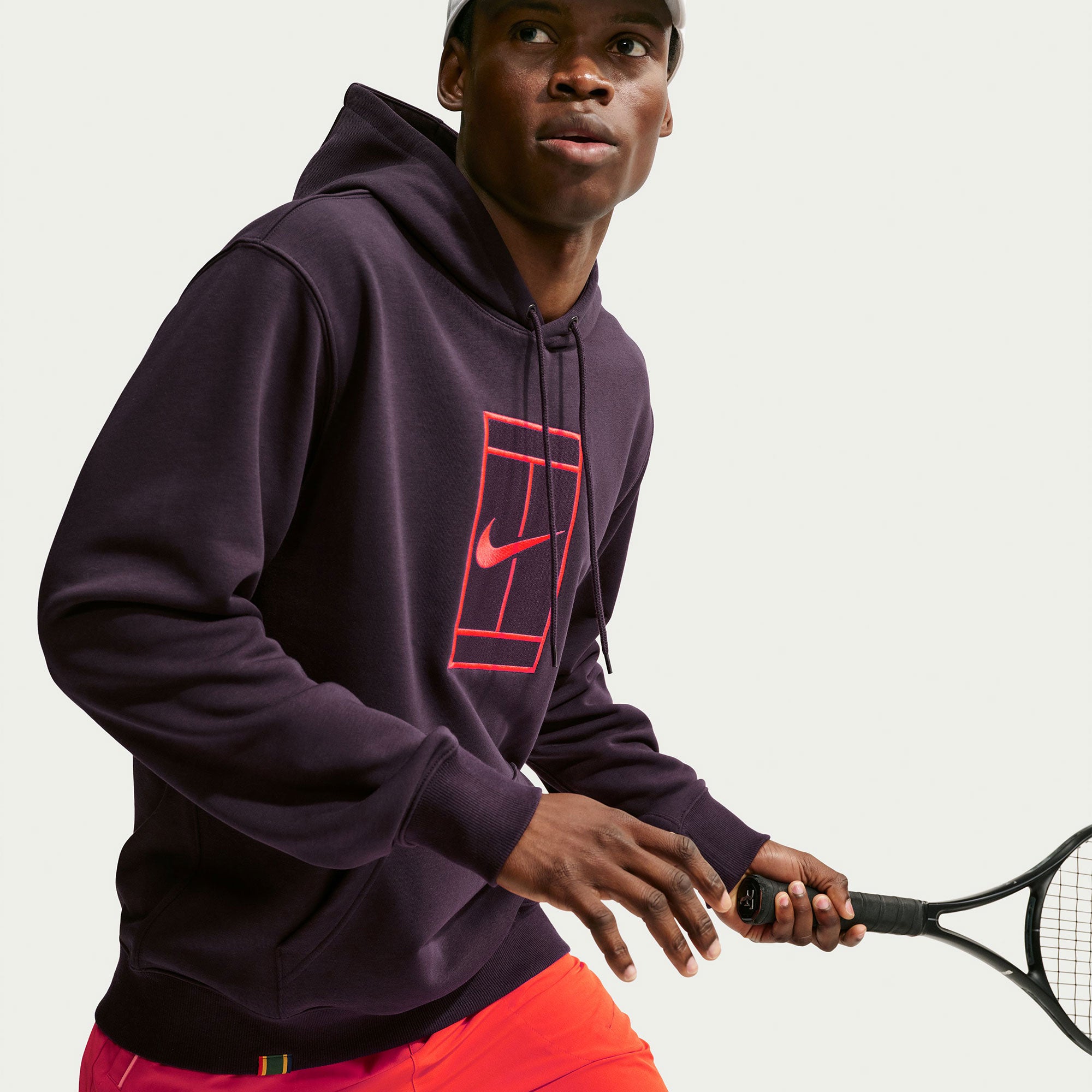 NikeCourt Slam Men's Dri-FIT Fleece Tennis Hoodie - Red (3)