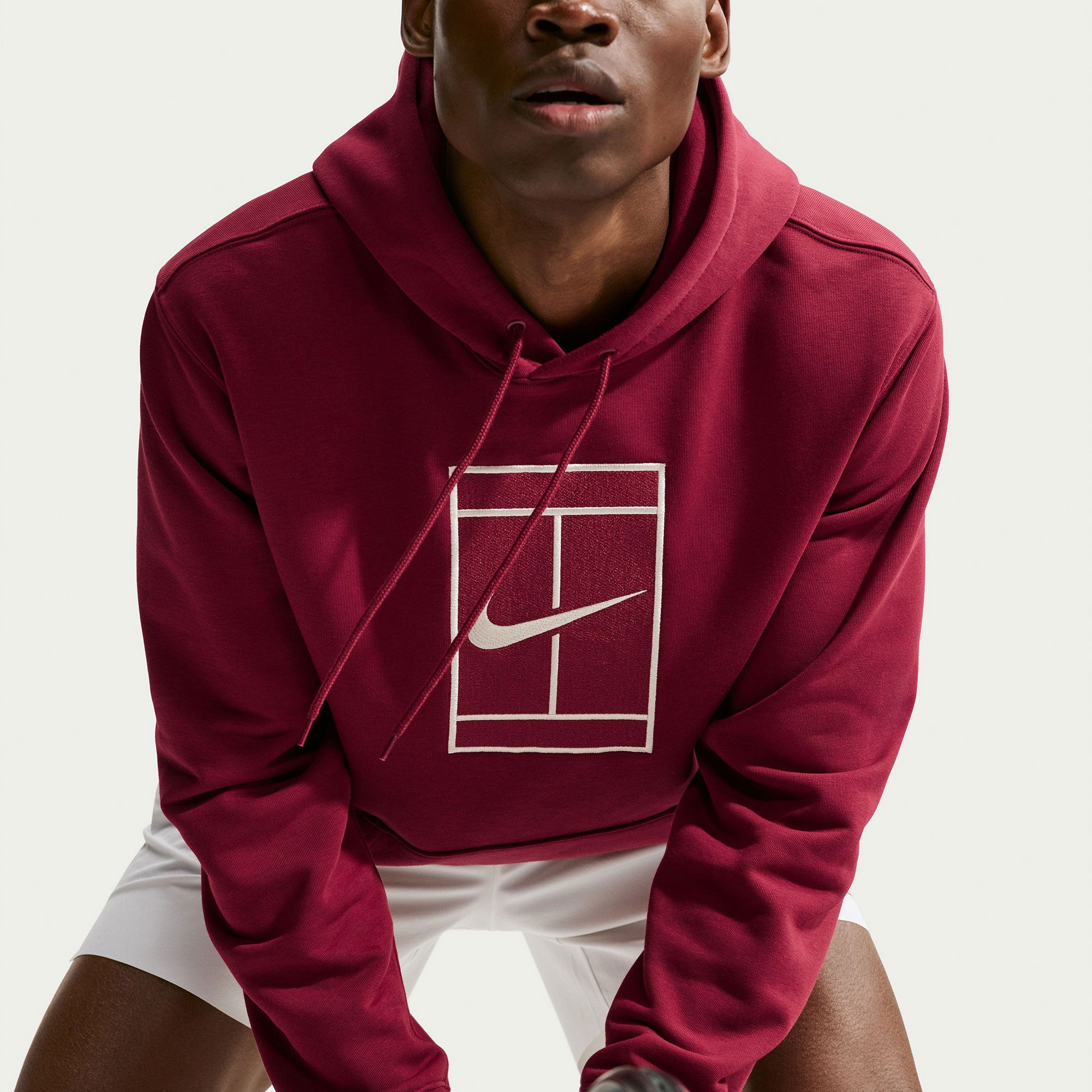 NikeCourt Slam Men's Dri-FIT Fleece Tennis Hoodie - Red (3)