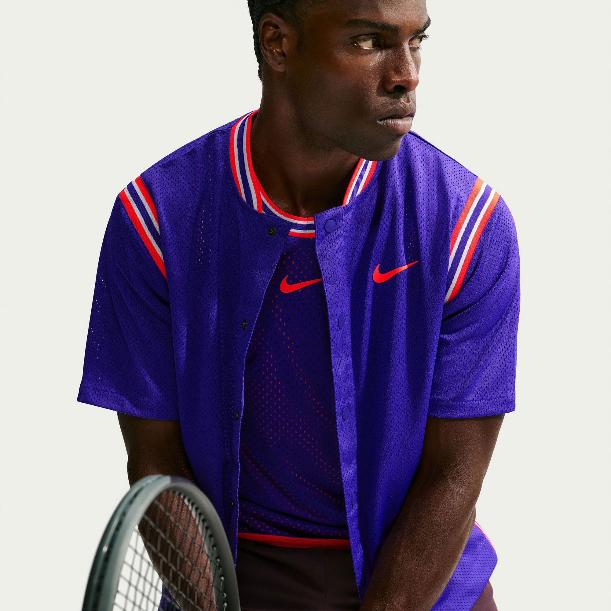 NikeCourt Slam New York Carlos Alcaraz Men's Dri-FIT Button Up Tennis Top - Purple (3)