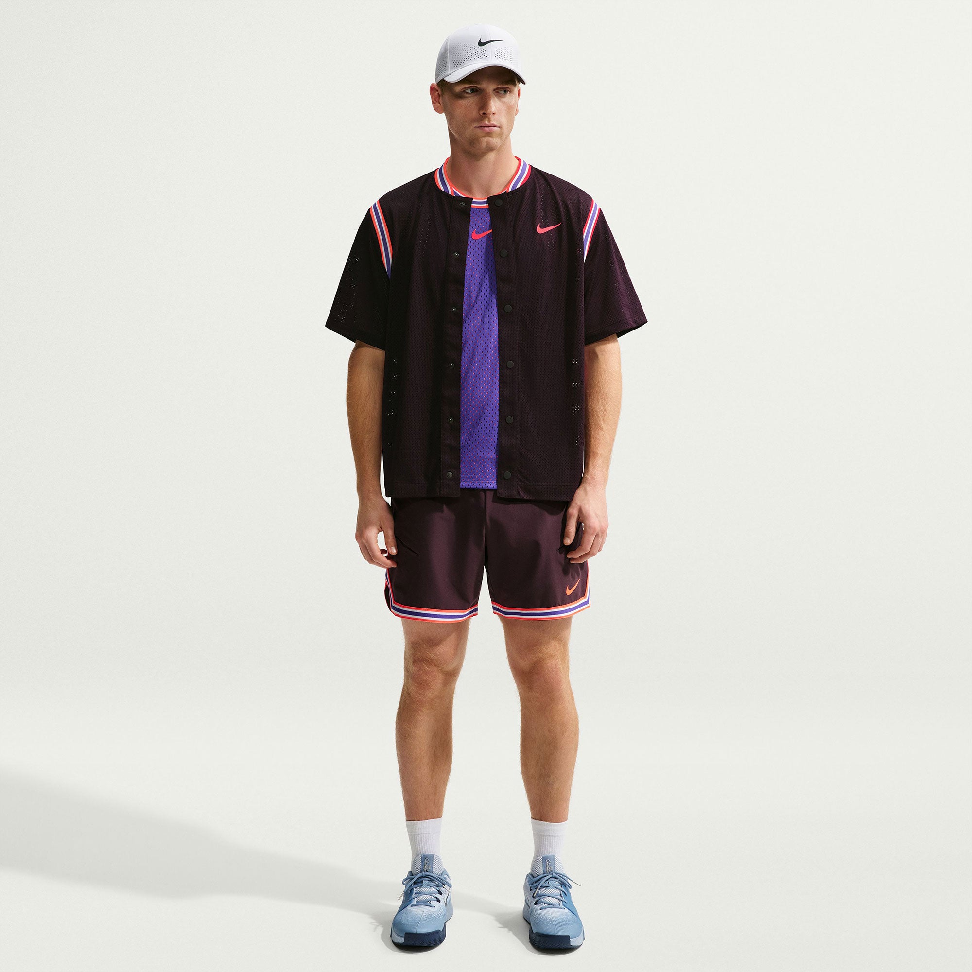 NikeCourt Slam New York Carlos Alcaraz Men's Dri-FIT Button Up Tennis Top - Red (4)