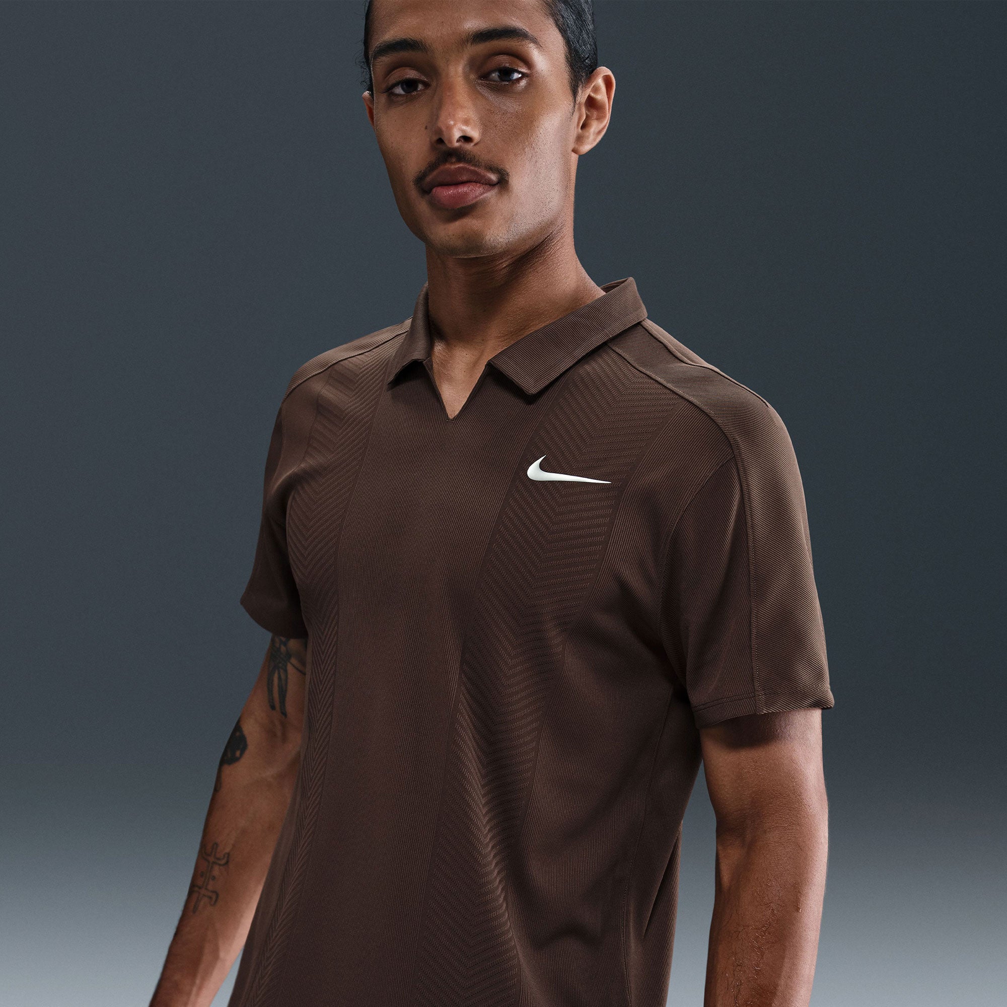 NikeCourt Slam New York Men's Dri-FIT ADV Tennis Polo - Brown (1)