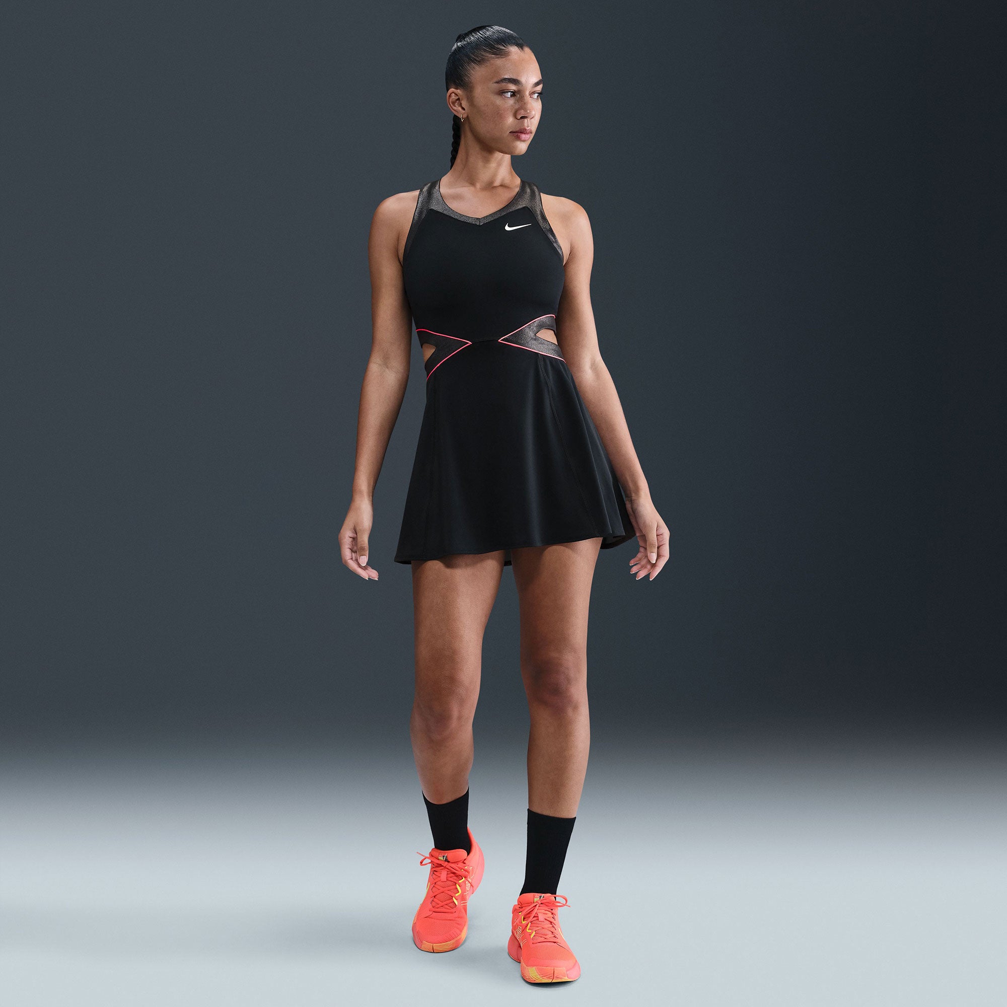 NikeCourt Slam New York Women's Dri-FIT Tennis Dress 2 - Black (1)