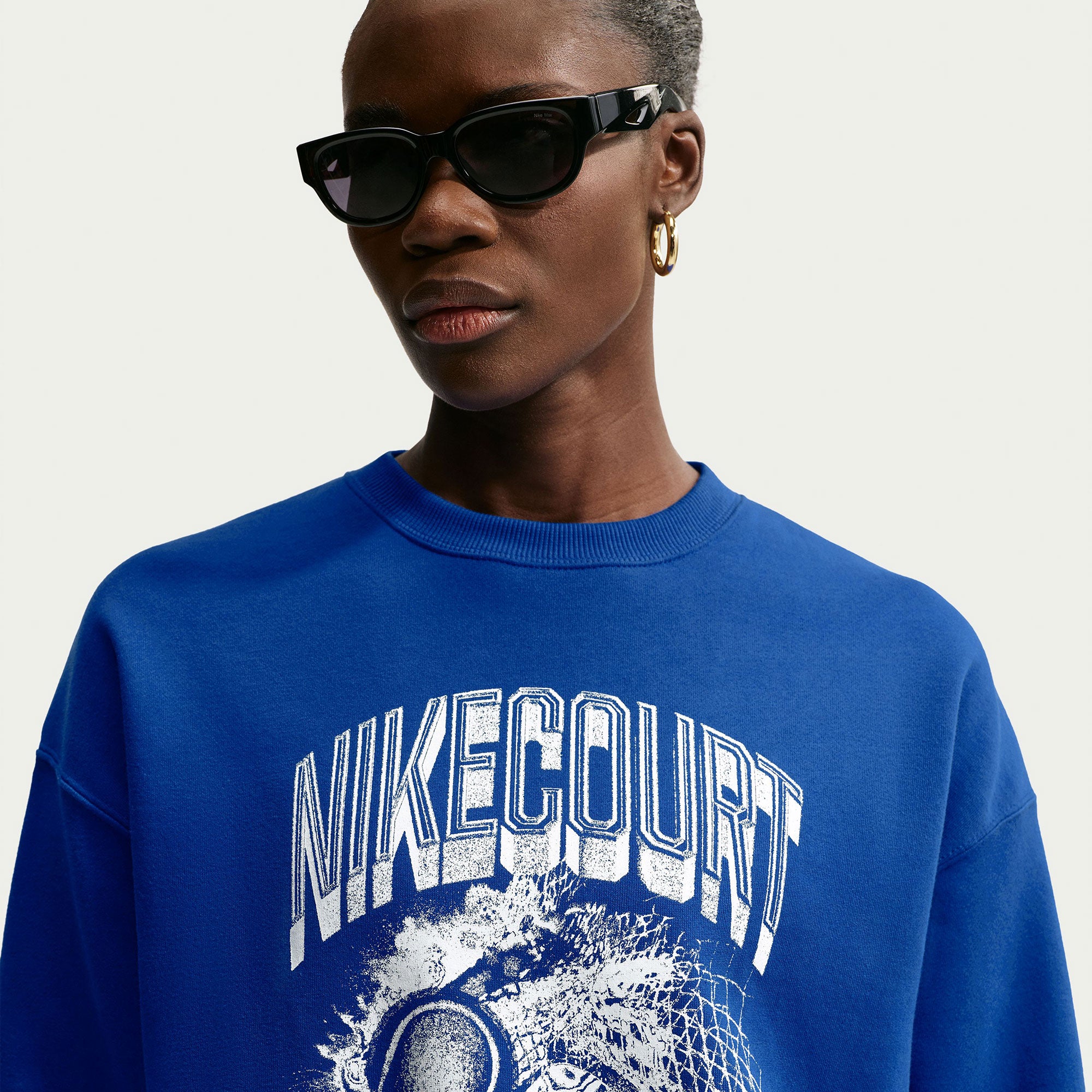 NikeCourt Slam New York Women's Fleece Oversized Tennis Sweater - Blue (3)