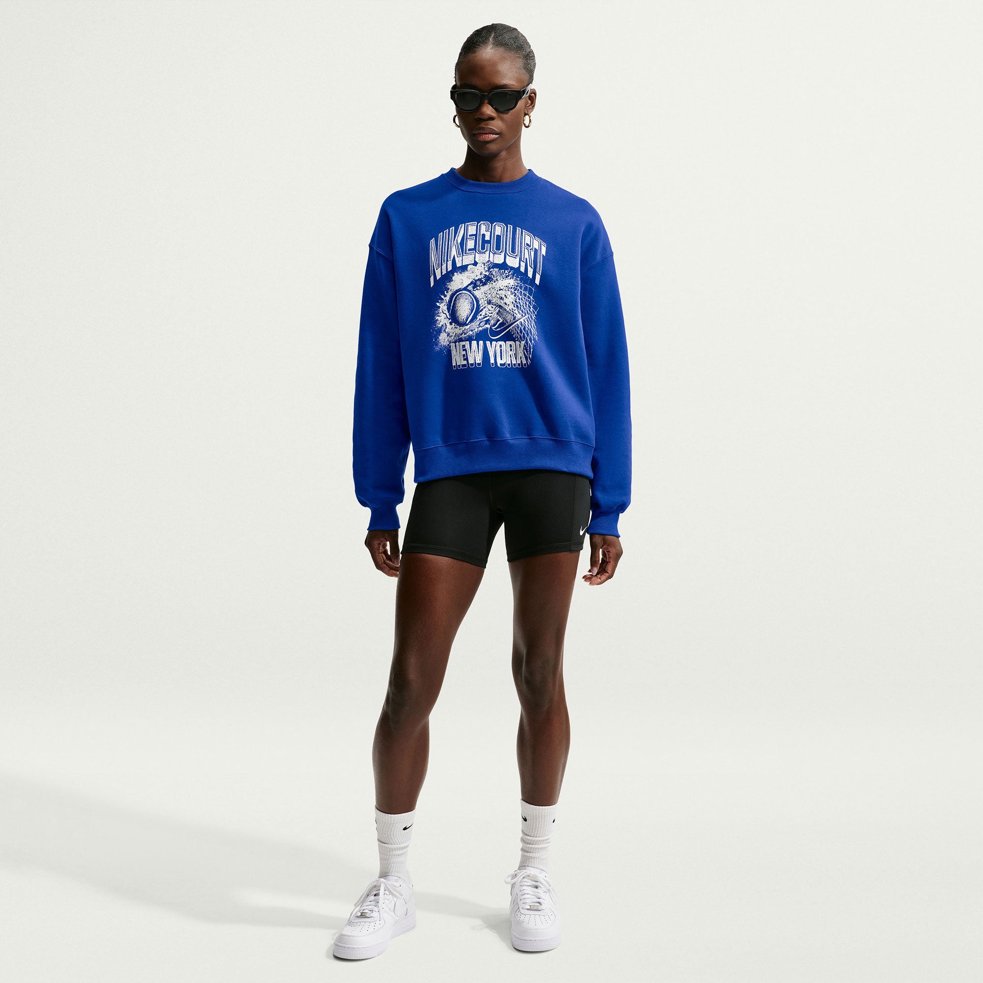NikeCourt Slam New York Women's Fleece Oversized Tennis Sweater - Blue (4)