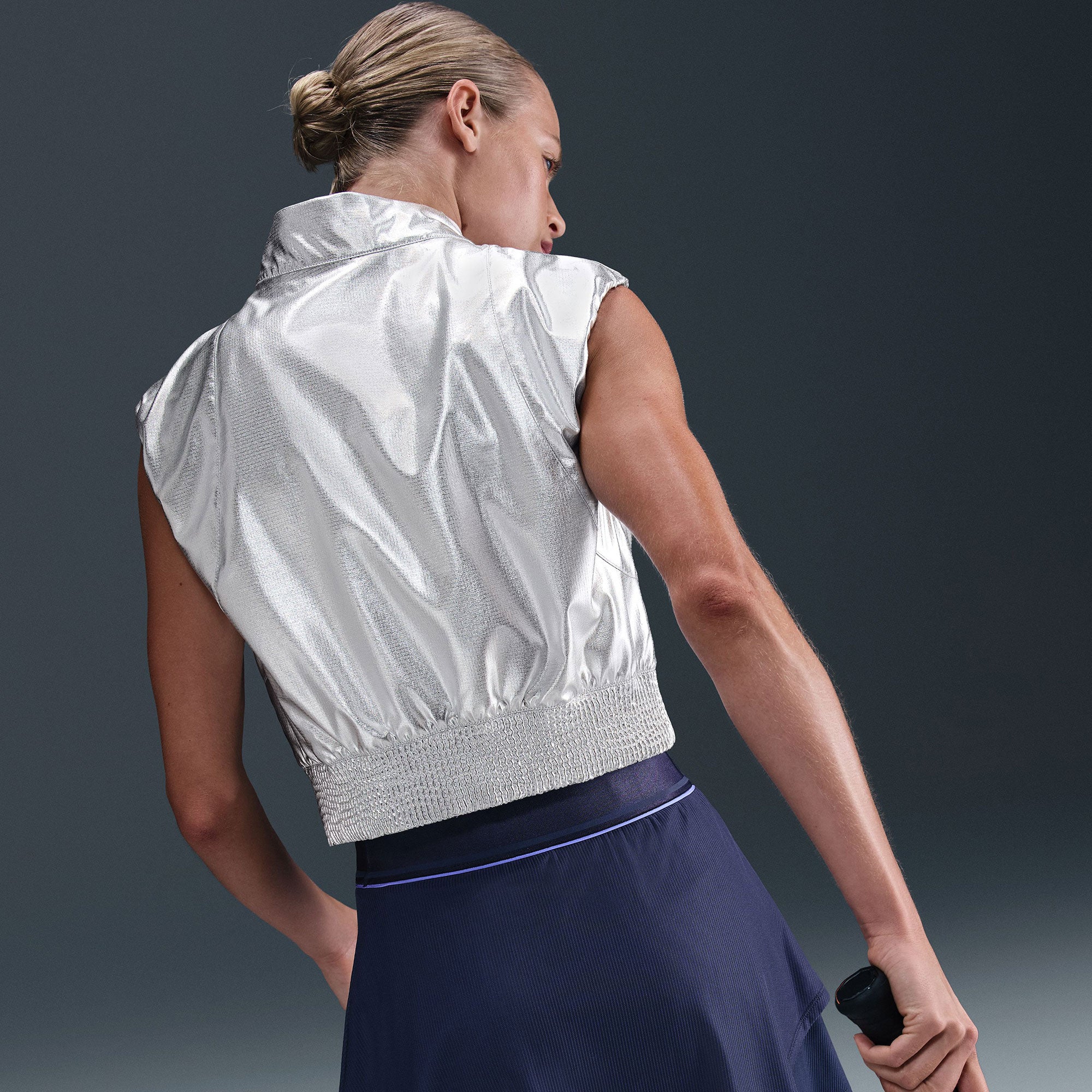 NikeCourt Slam New York Women's Tennis Vest - Silver (2)
