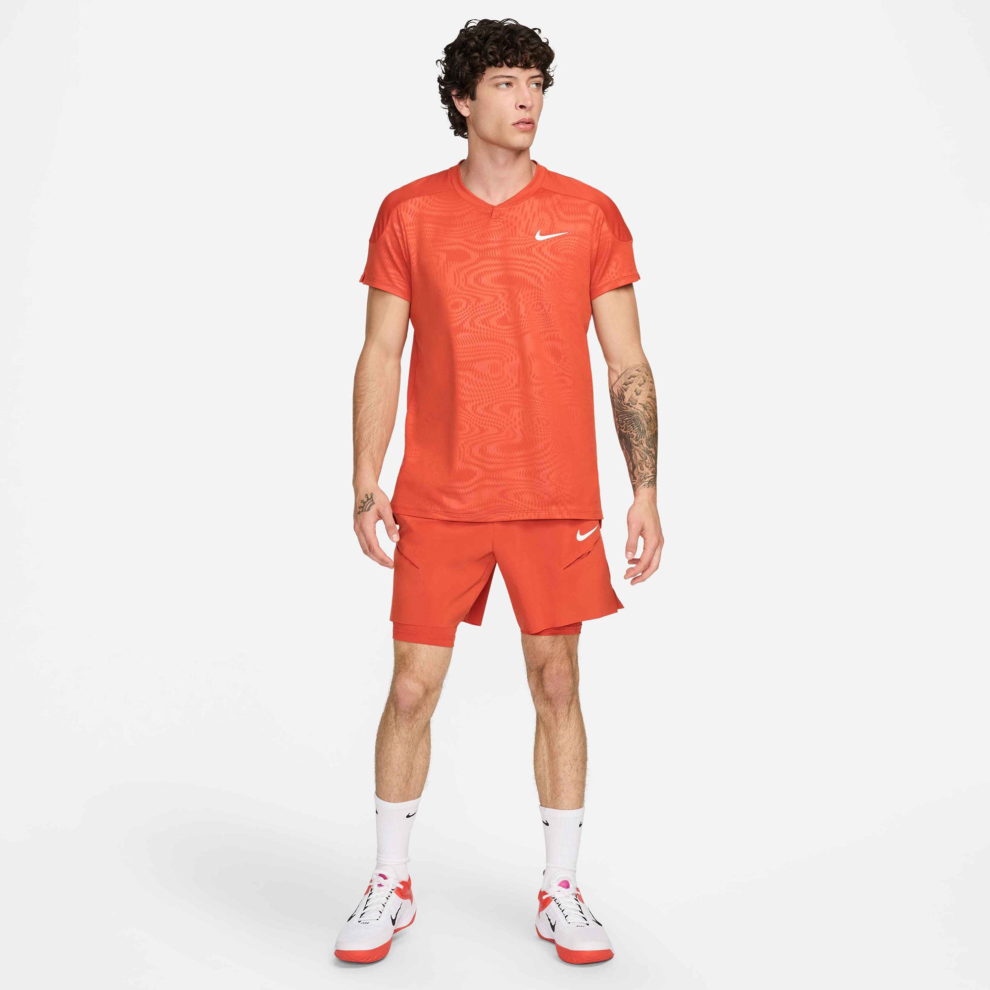 NikeCourt Slam Paris Men's Dri-FIT Tennis Shirt - Orange (7)