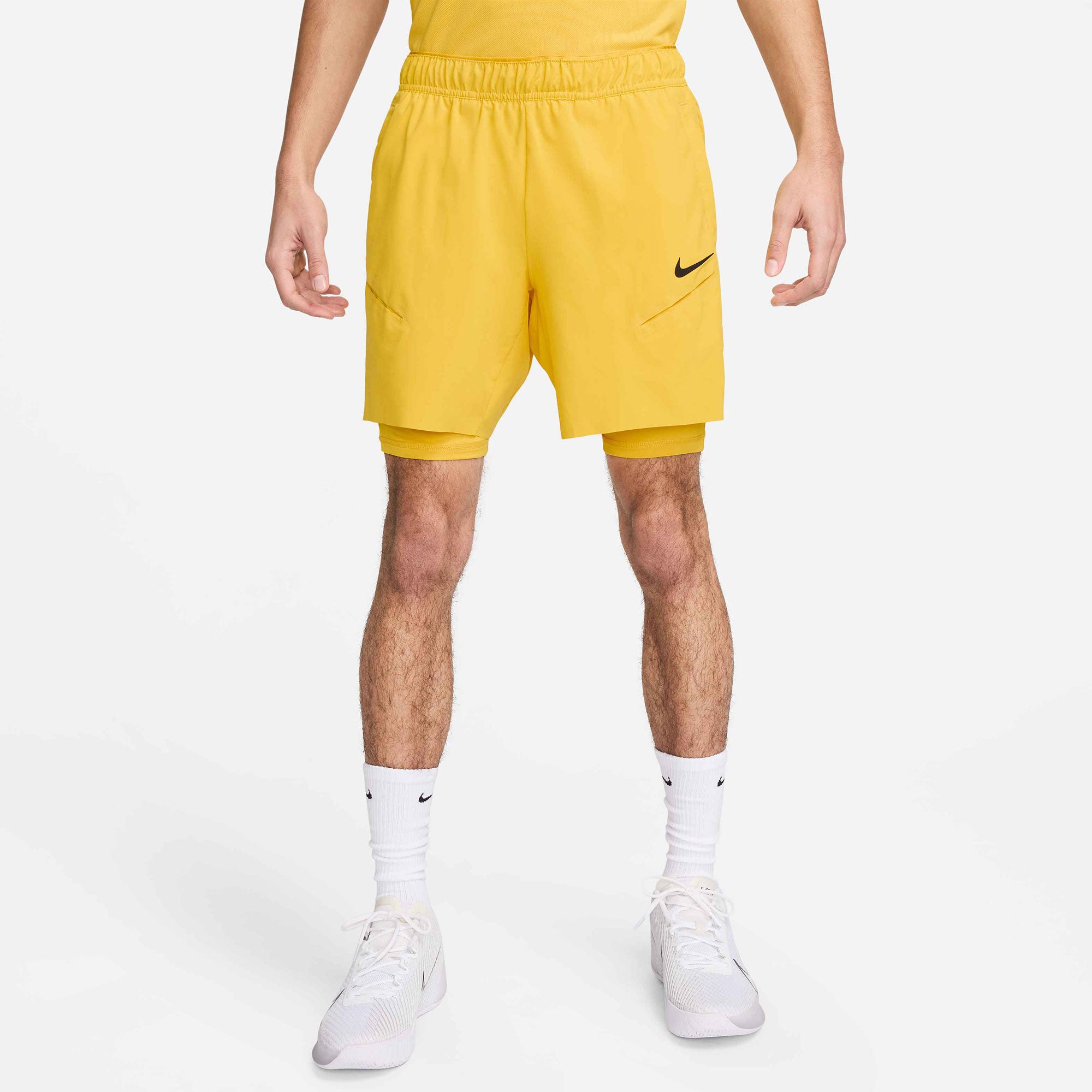 NikeCourt Slam Paris Men's Dri-FIT Tennis Shorts - Yellow (1)