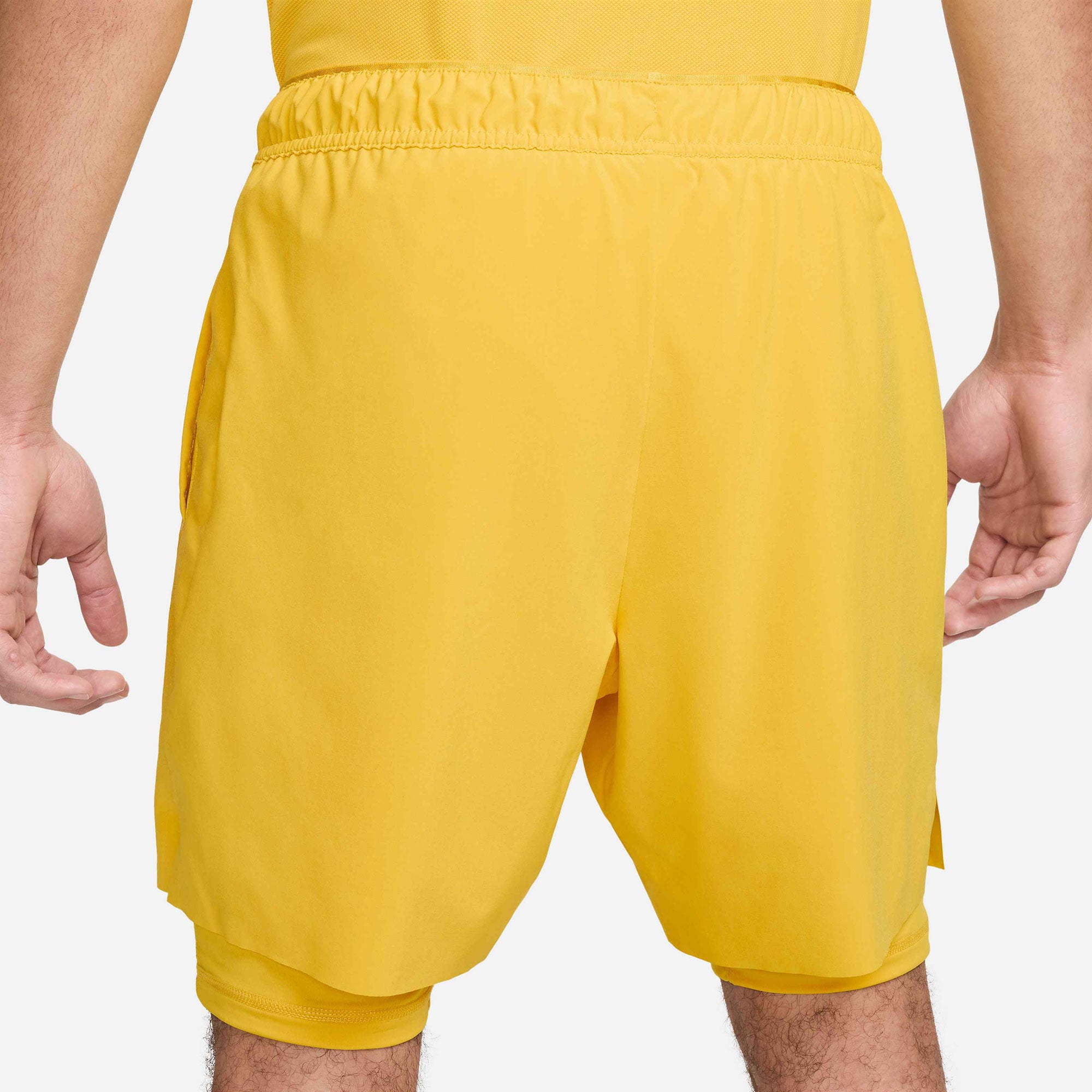 NikeCourt Slam Paris Men's Dri-FIT Tennis Shorts - Yellow (2)
