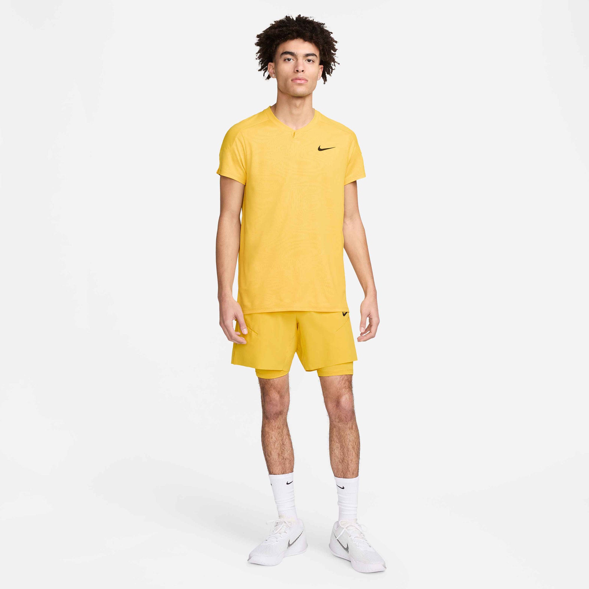 NikeCourt Slam Paris Men's Dri-FIT Tennis Shorts - Yellow (6)